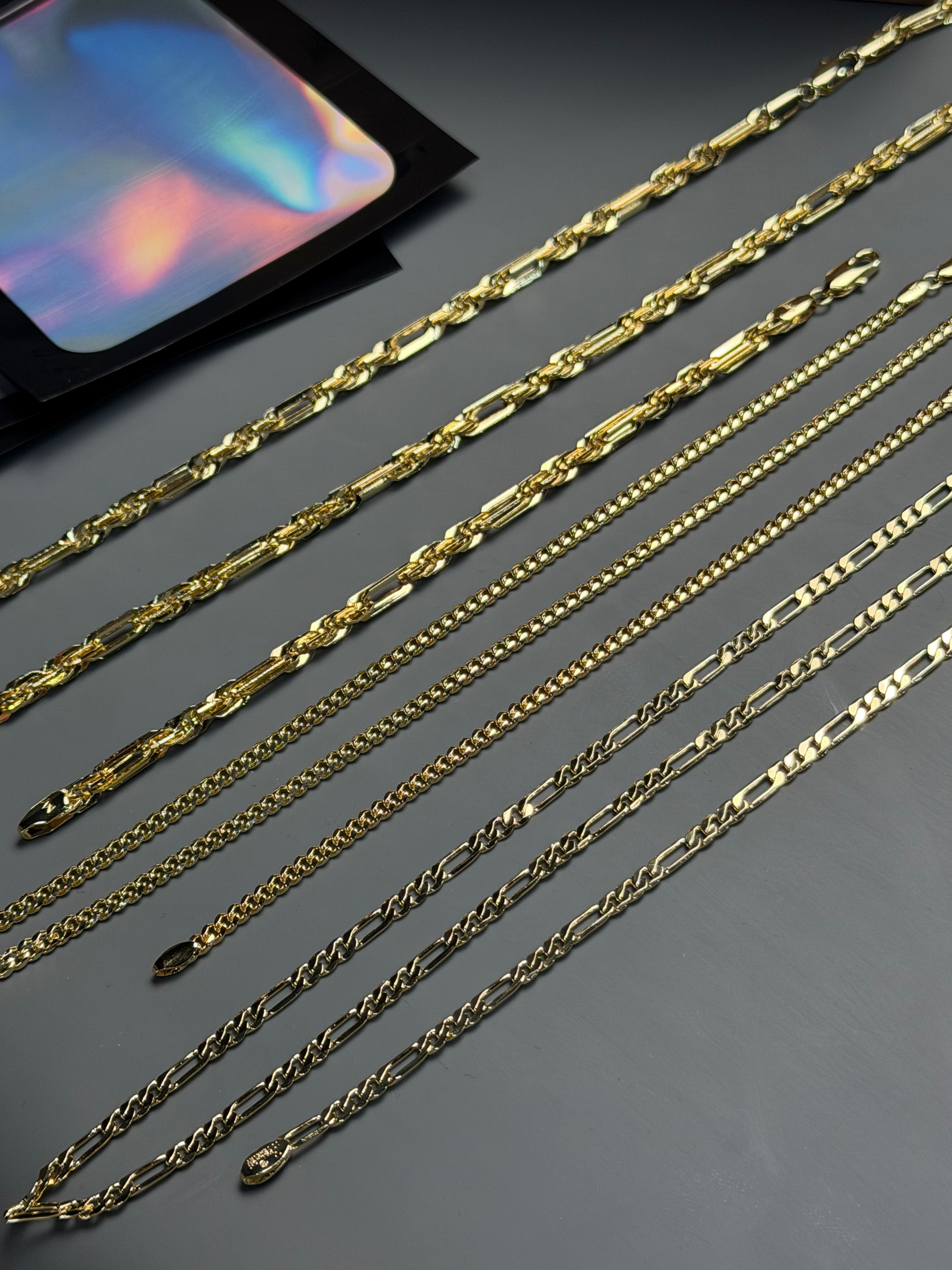 Paquete 3 Conjuntos Oro Laminado 18 K