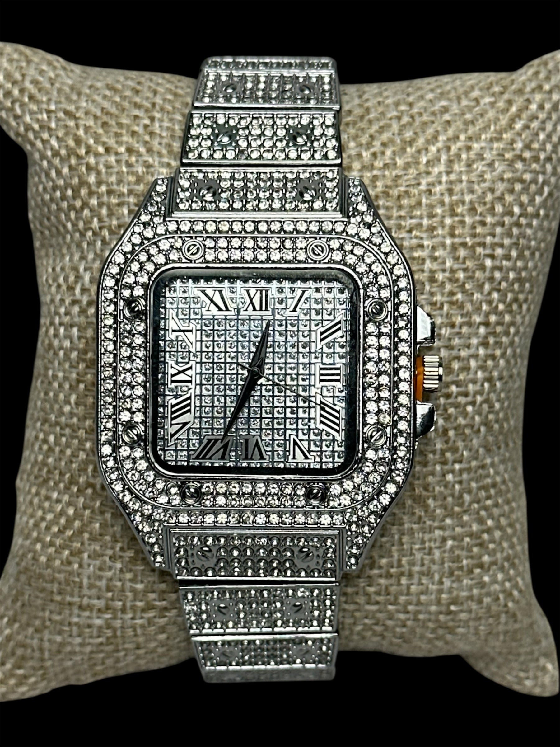 Reloj Crtr Full Iced Plata
