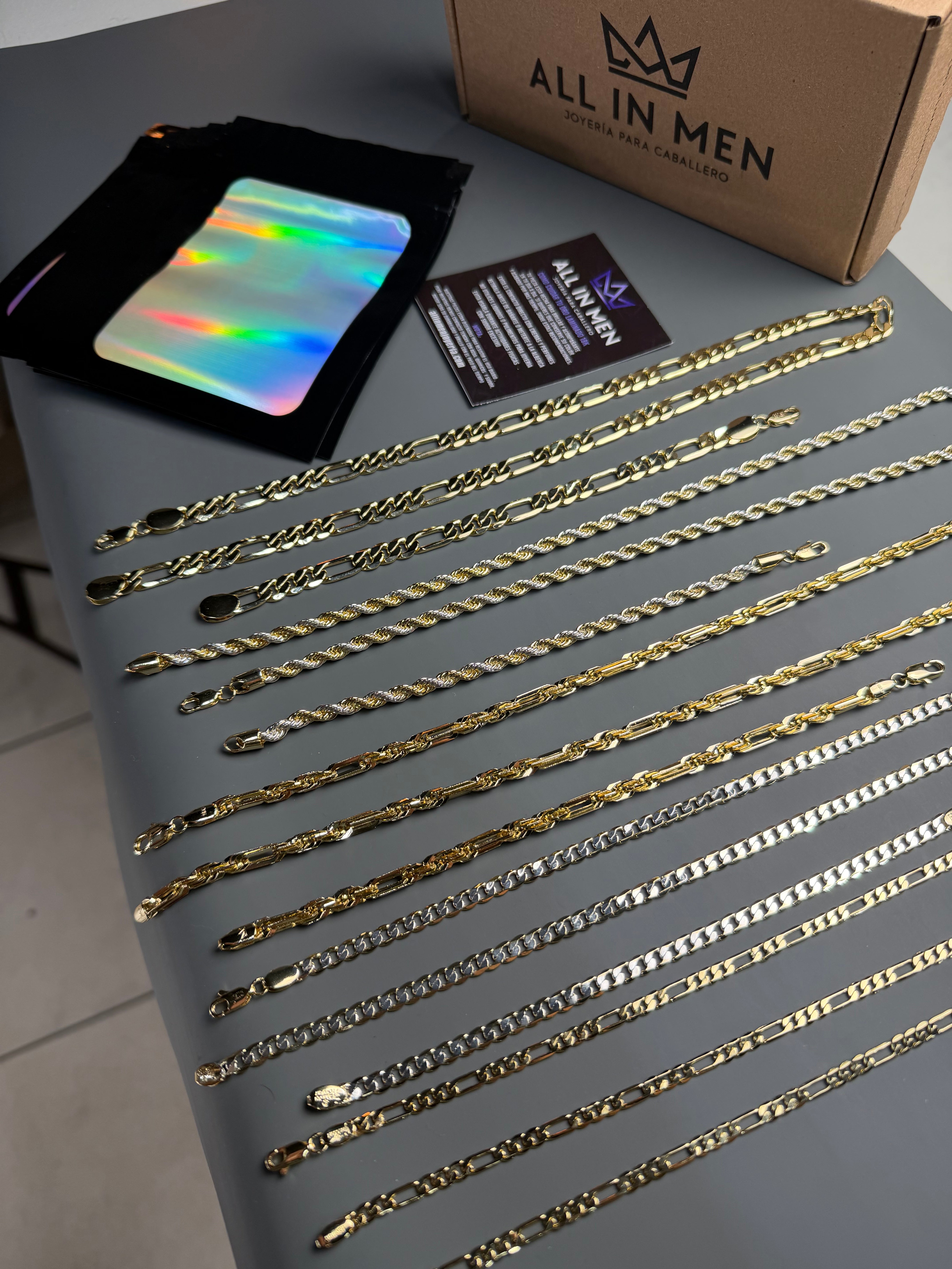Paquete 5 Conjuntos Oro Laminado 18 K