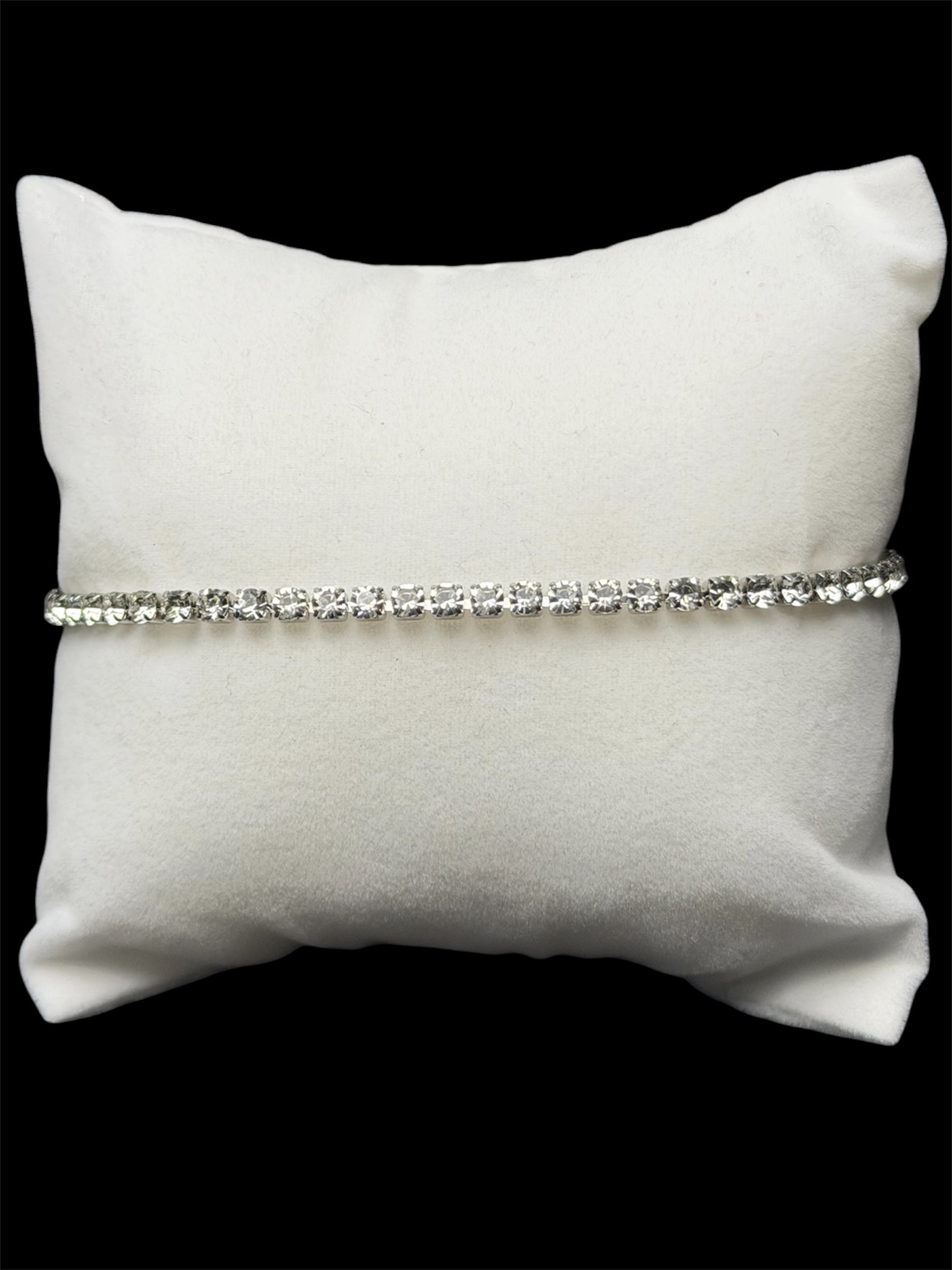 Pulsera Tenis Plata 3 mm Acero Inoxidable