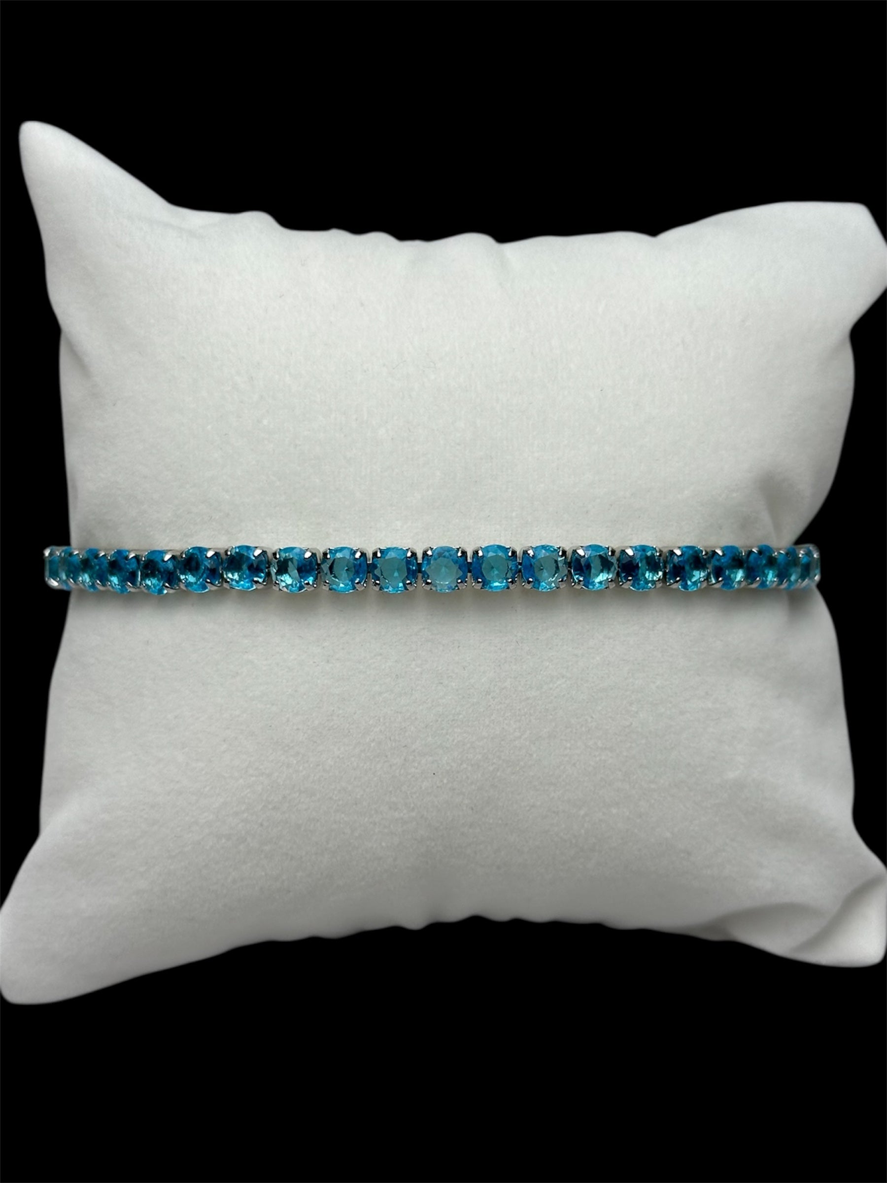 Pulsera Tenis 3 mm Azul Cielo