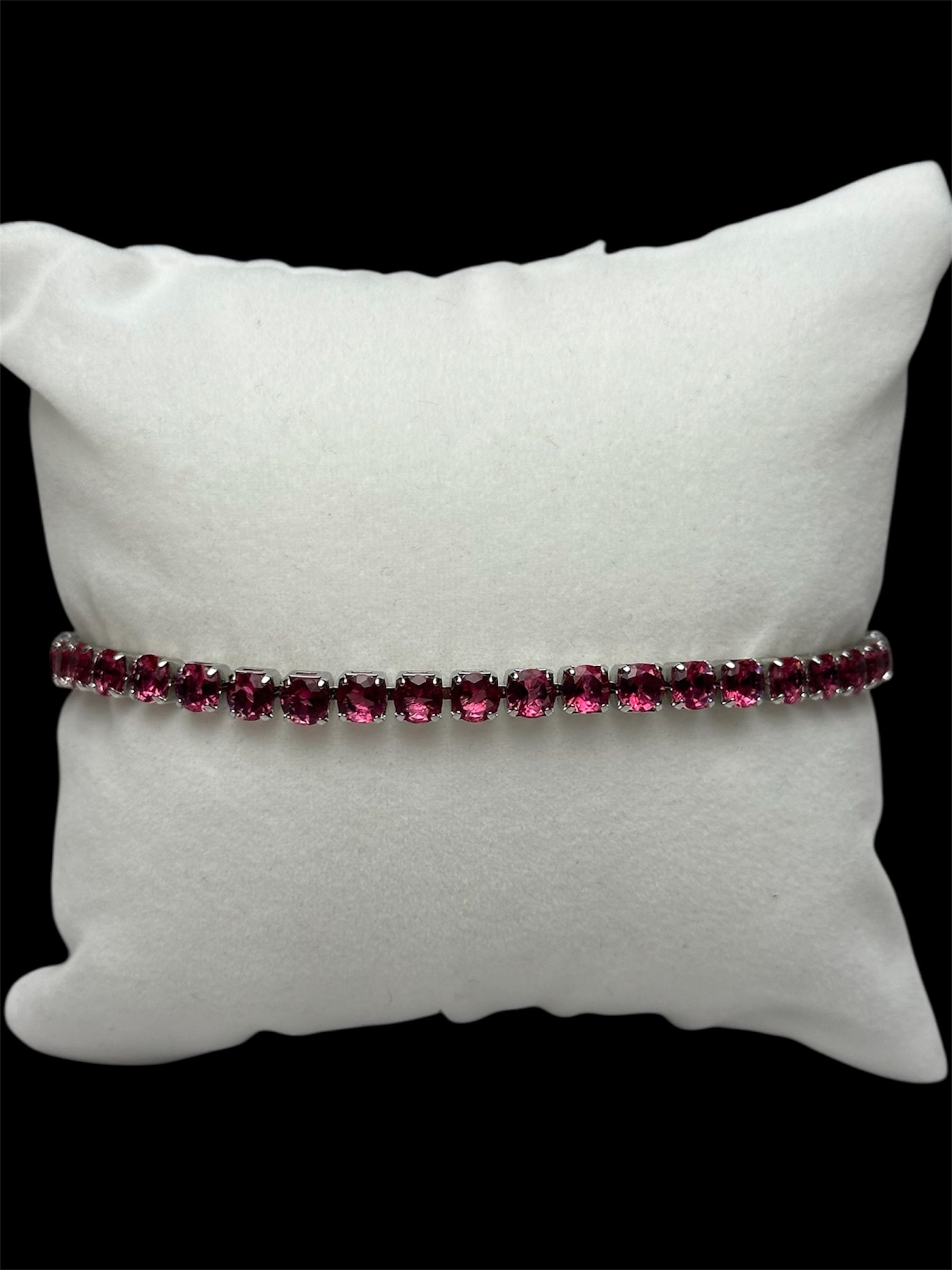 Pulsera Tenis 3 mm Plata Morada