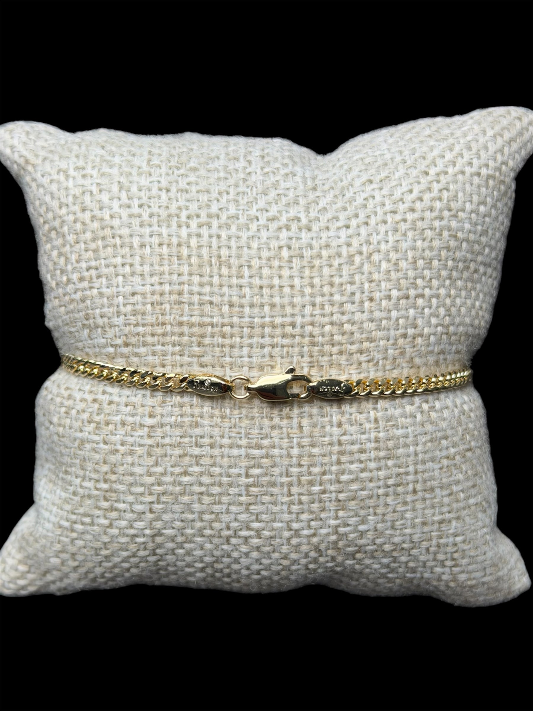 Pulsera Cubana Oro Laminado 2 mm
