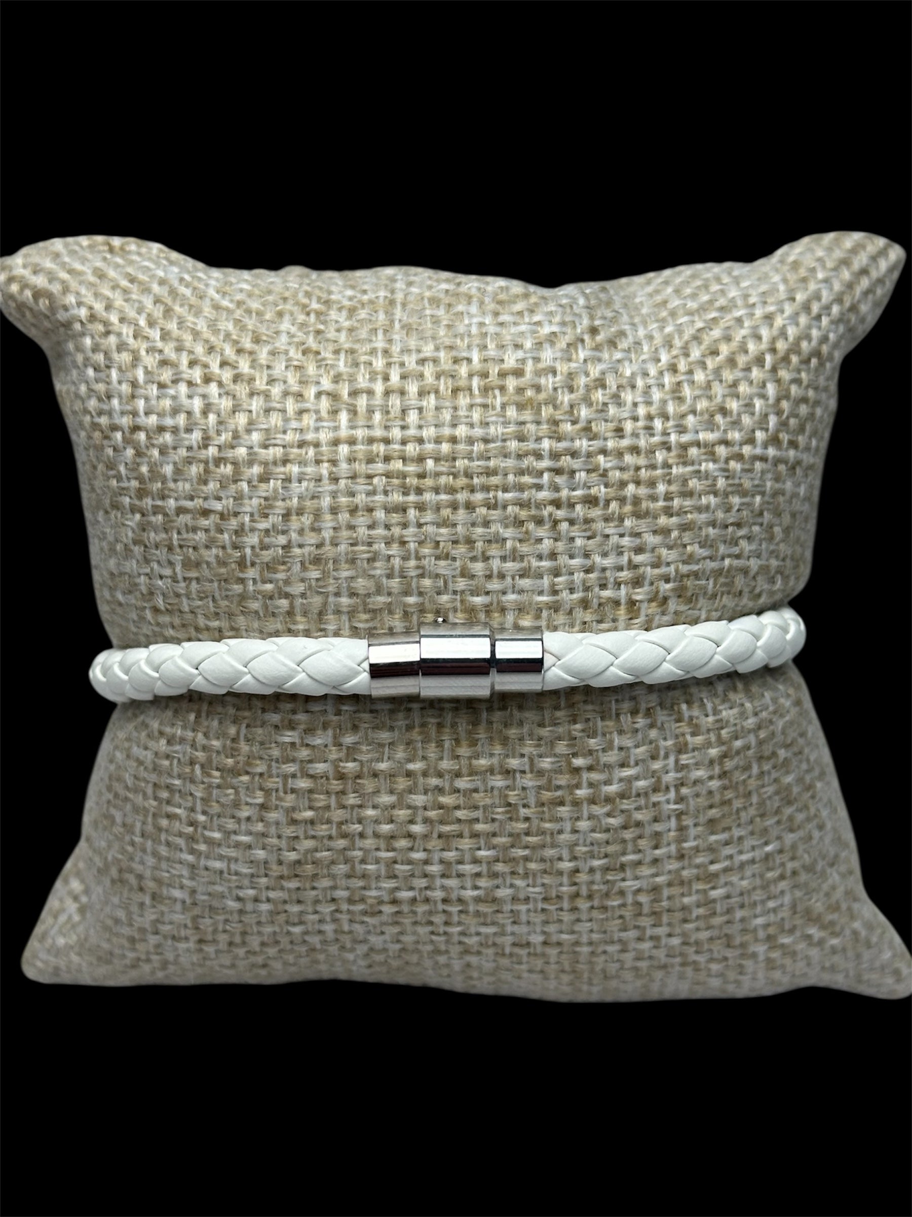 Pulsera Blanca Cuero