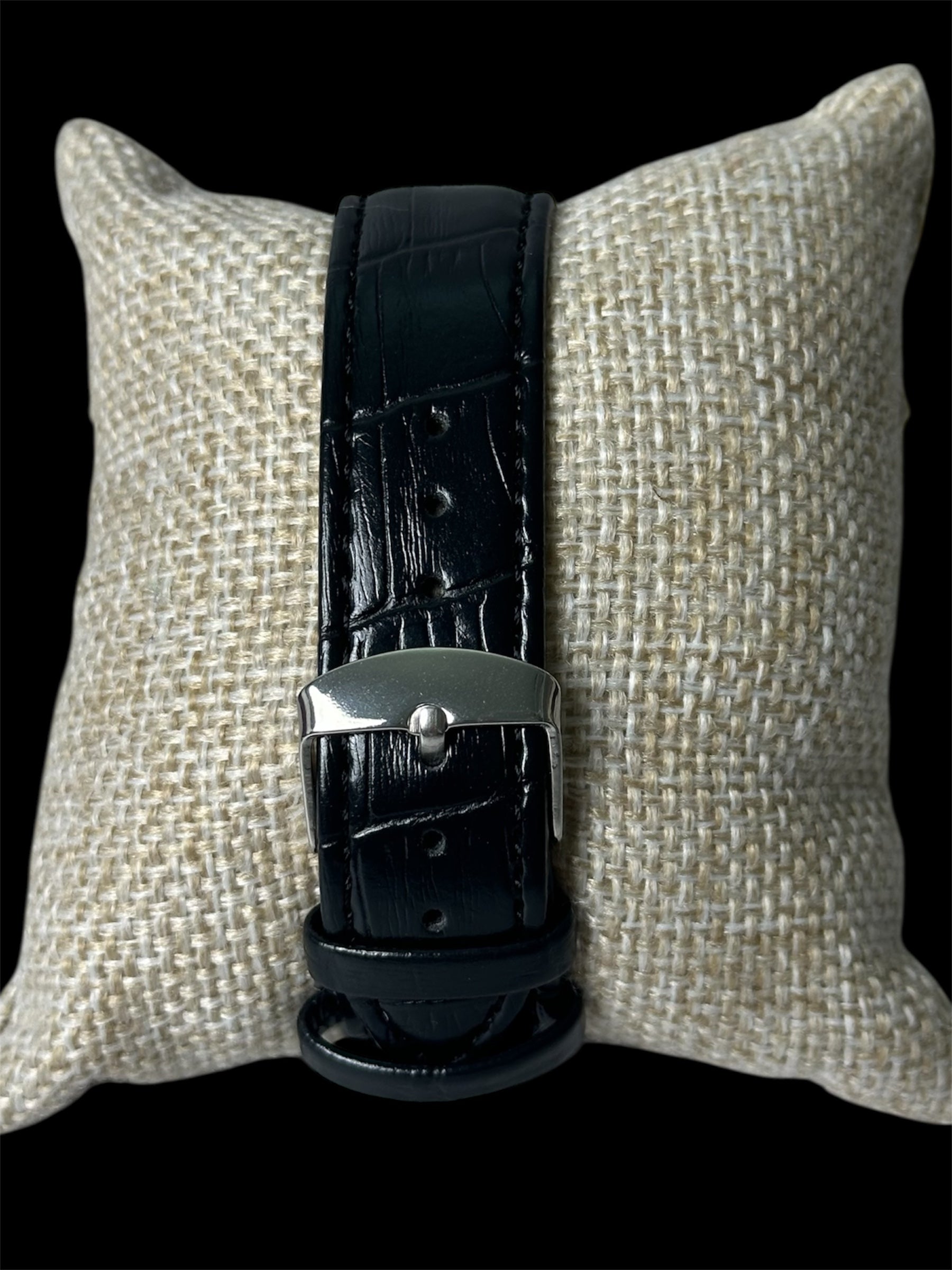 Reloj Piel Negro Transparente