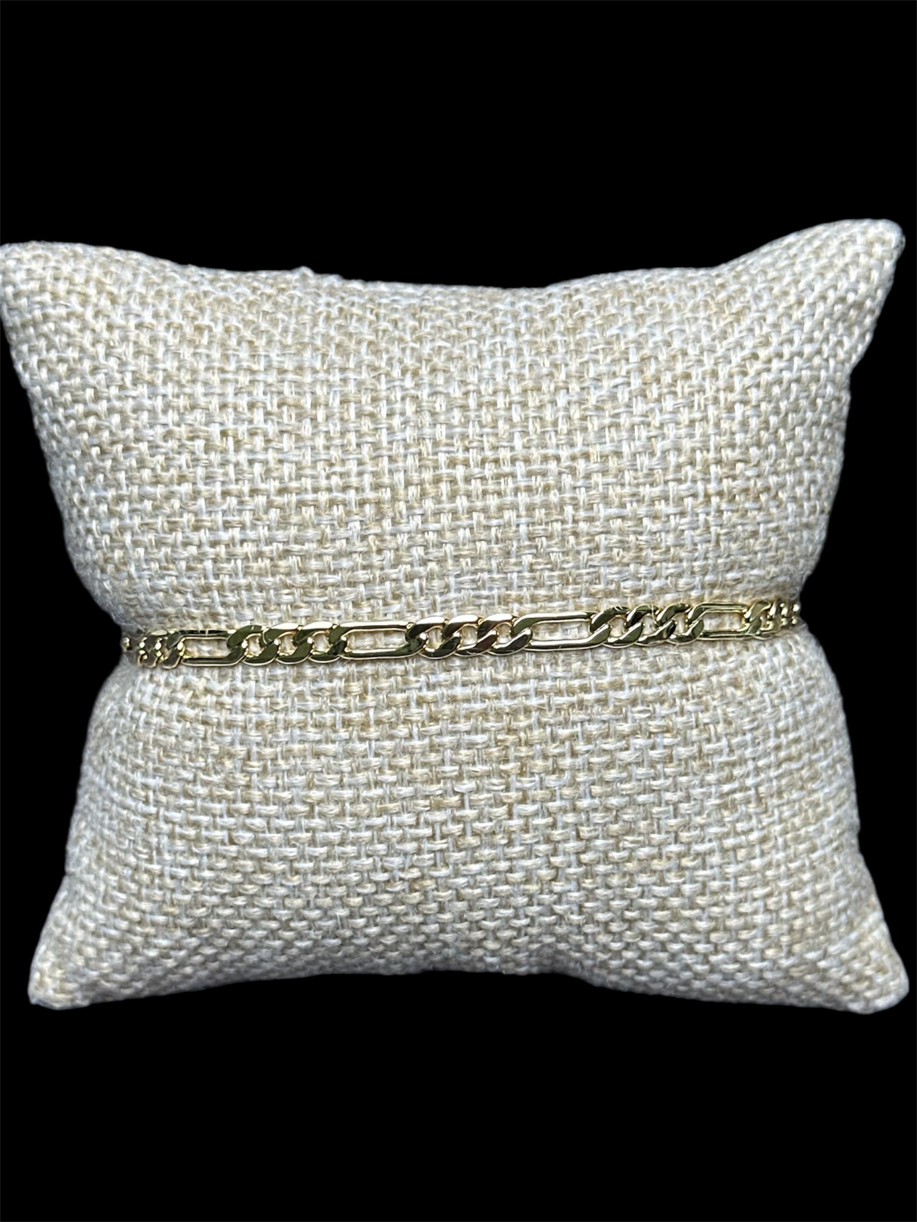 Pulsera Crtr Plana Oro Laminado 3 mm