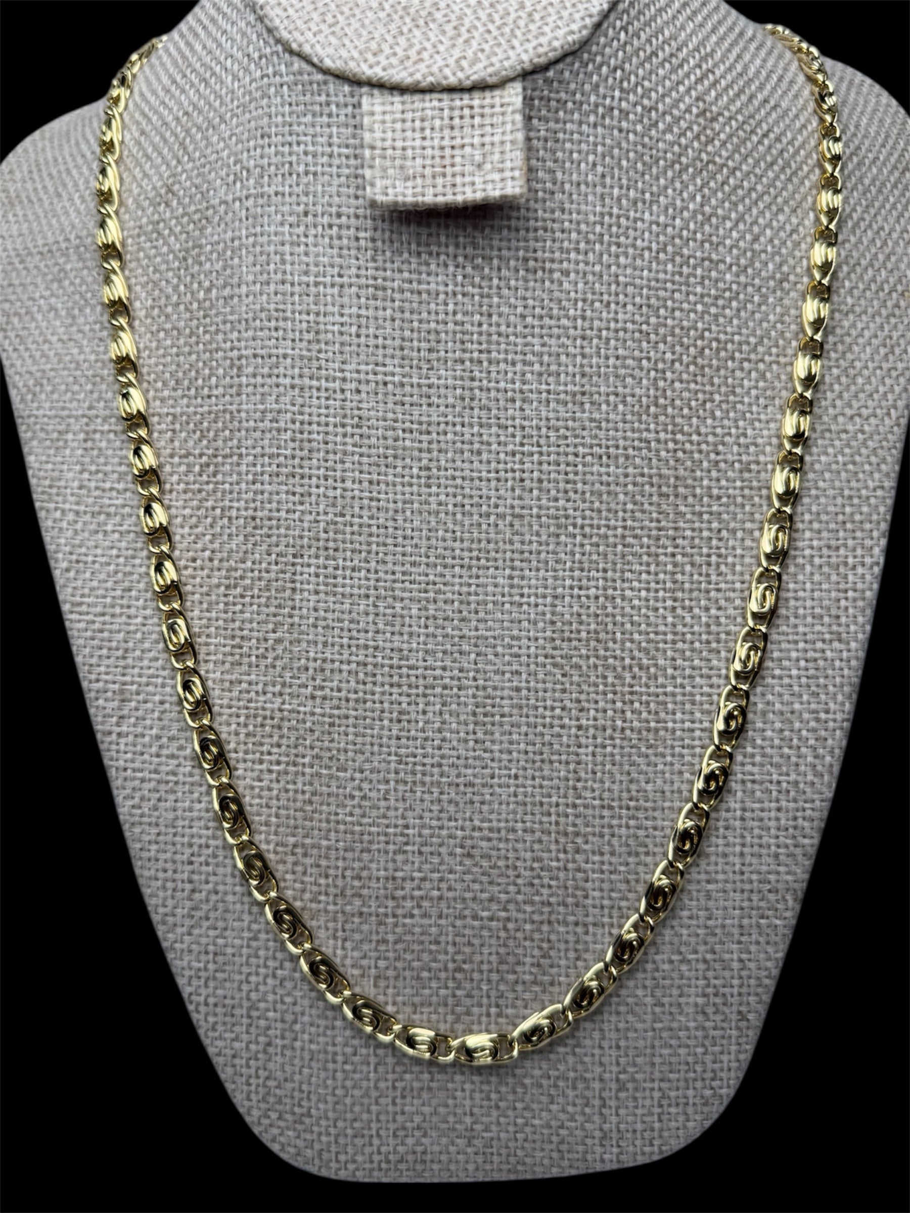 Cadena Caracol 4 mm Oro Laminado 18 K