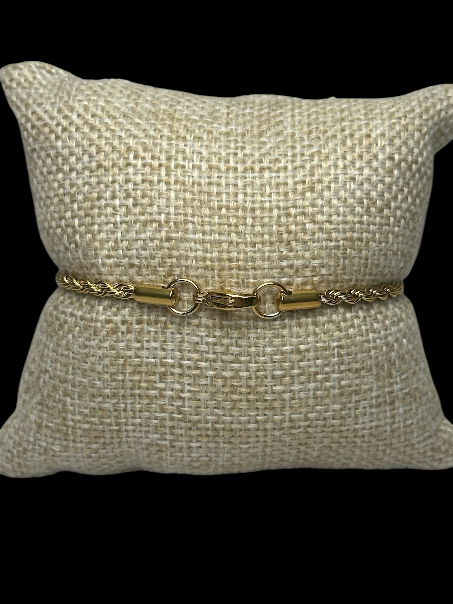 Pulsera Torzal Dorada 3 mm Acero Inoxidable