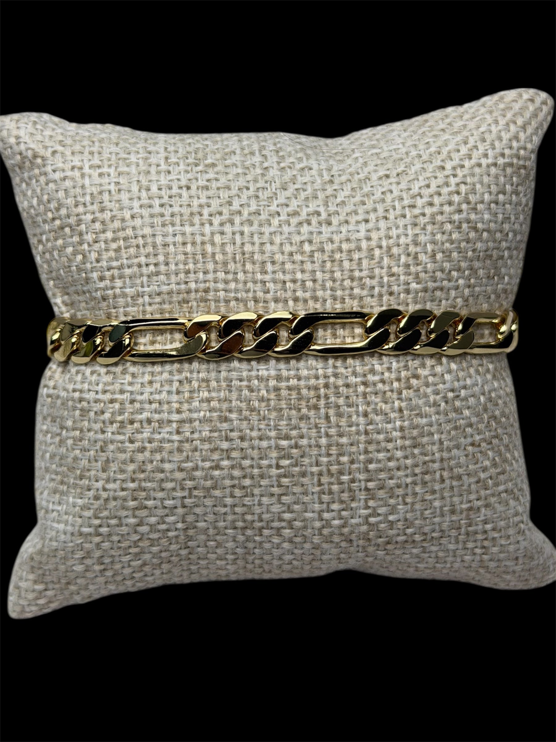 Pulsera Tipo Crtr 7 mm Oro Laminado 18 K