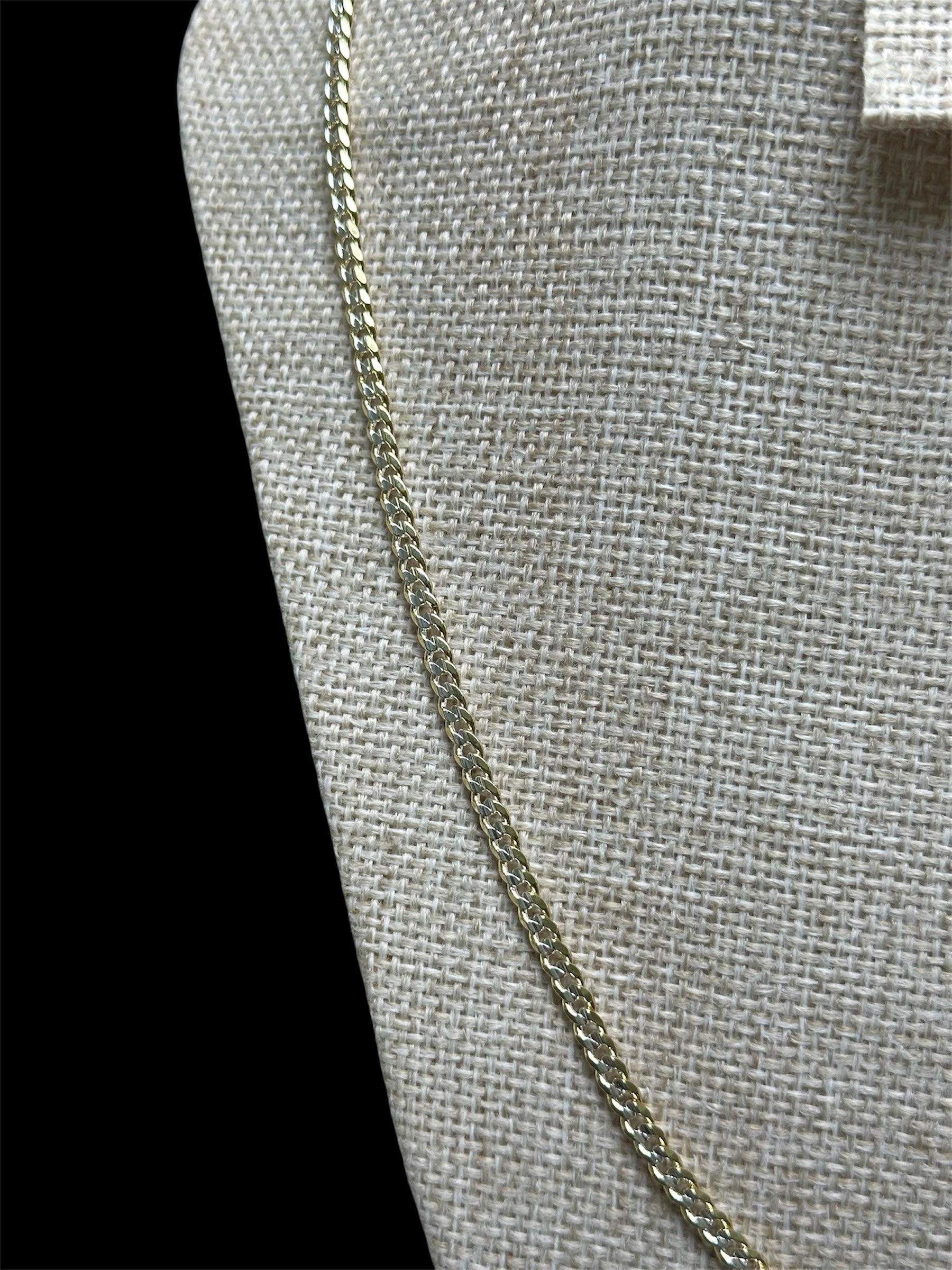 Cadena Cubana Combinada 3 mm Oro Laminado 18 K