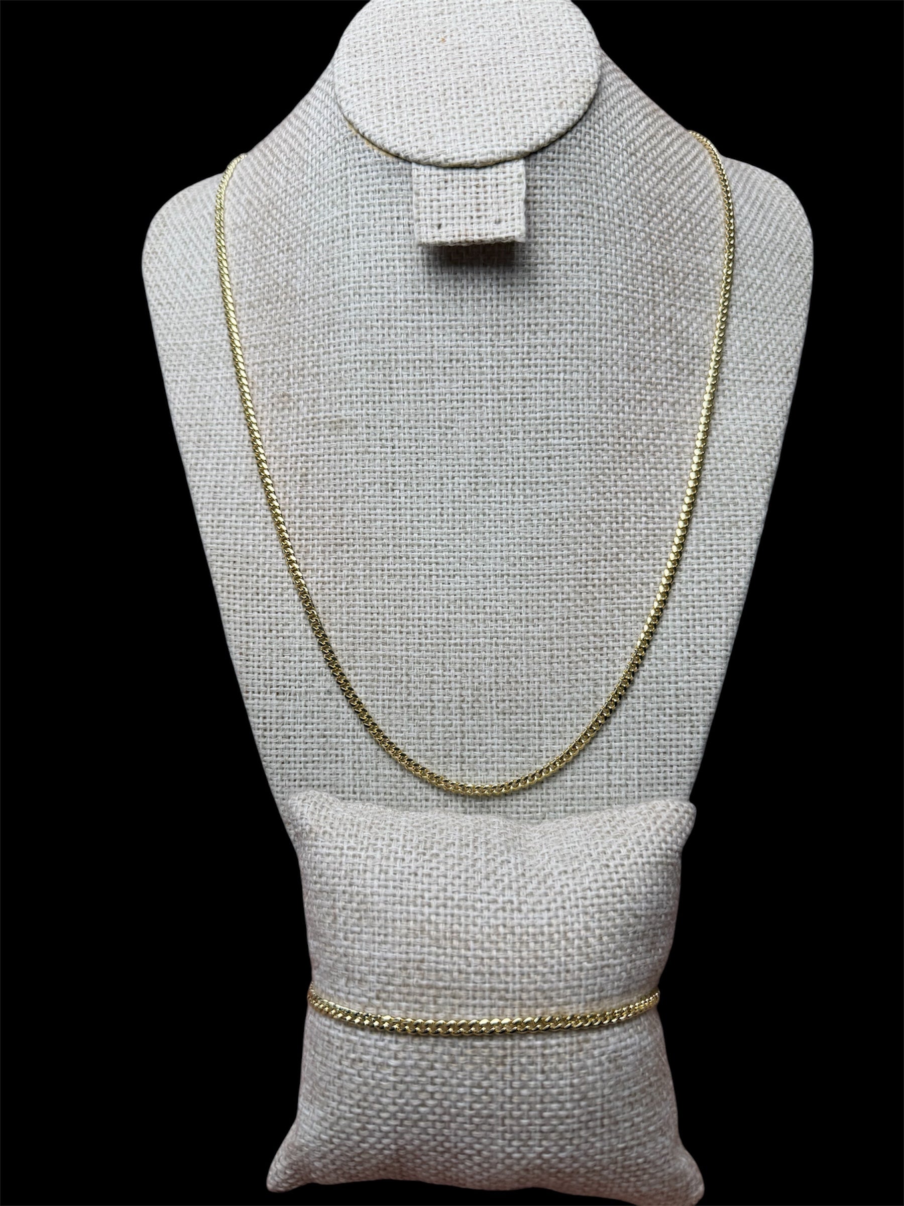 Set Cubano 3 mm Oro Laminado 18 K