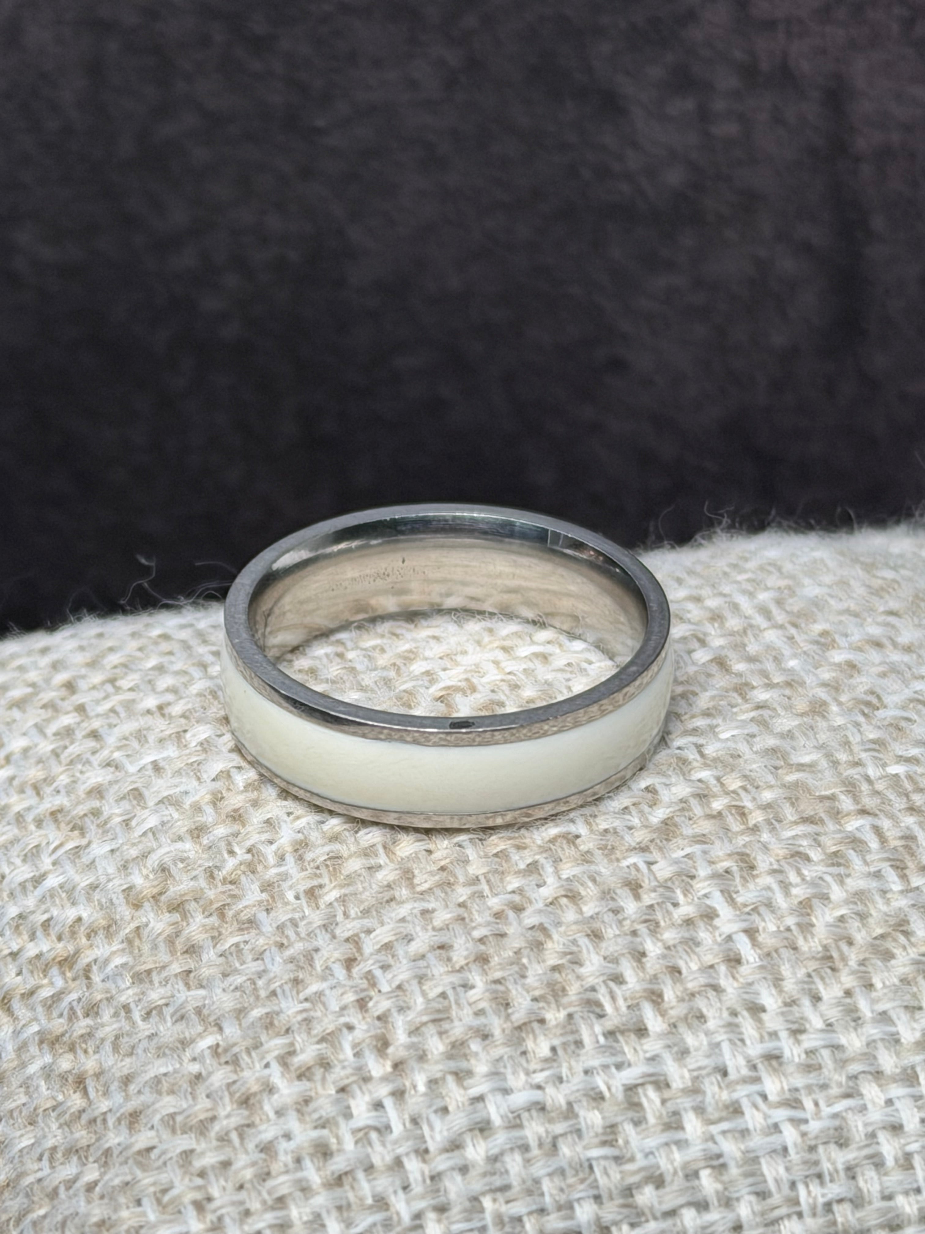 Anillo Redondo Plata Blanco