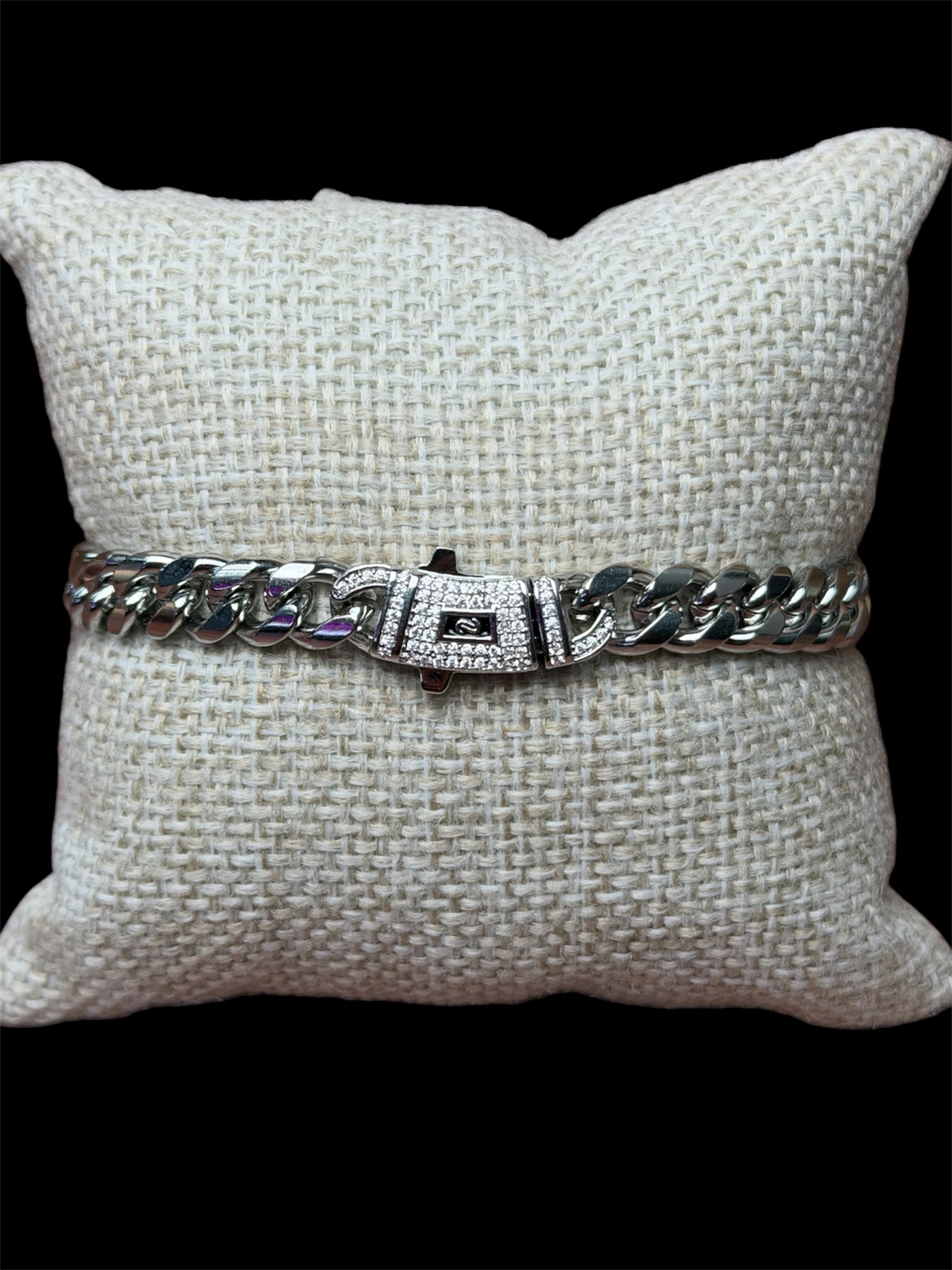 Pulsera MNC 8 mm Plata
