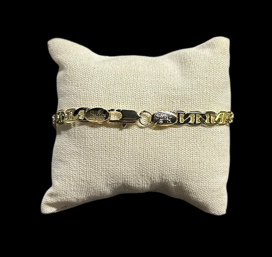 Pulsera Figuras Oro Laminado 5 mm
