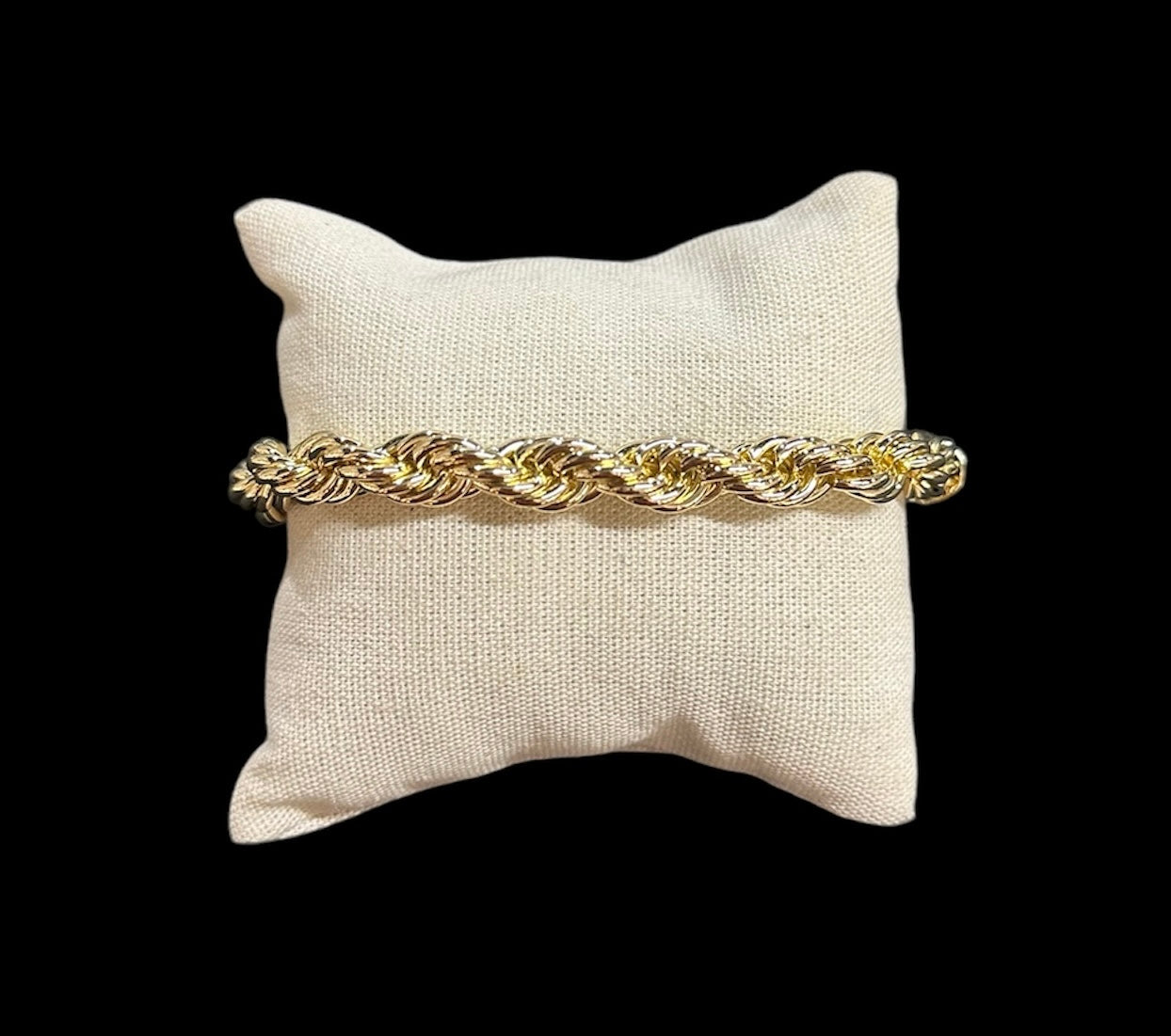 Pulsera Torzal 9 mm Oro Laminado