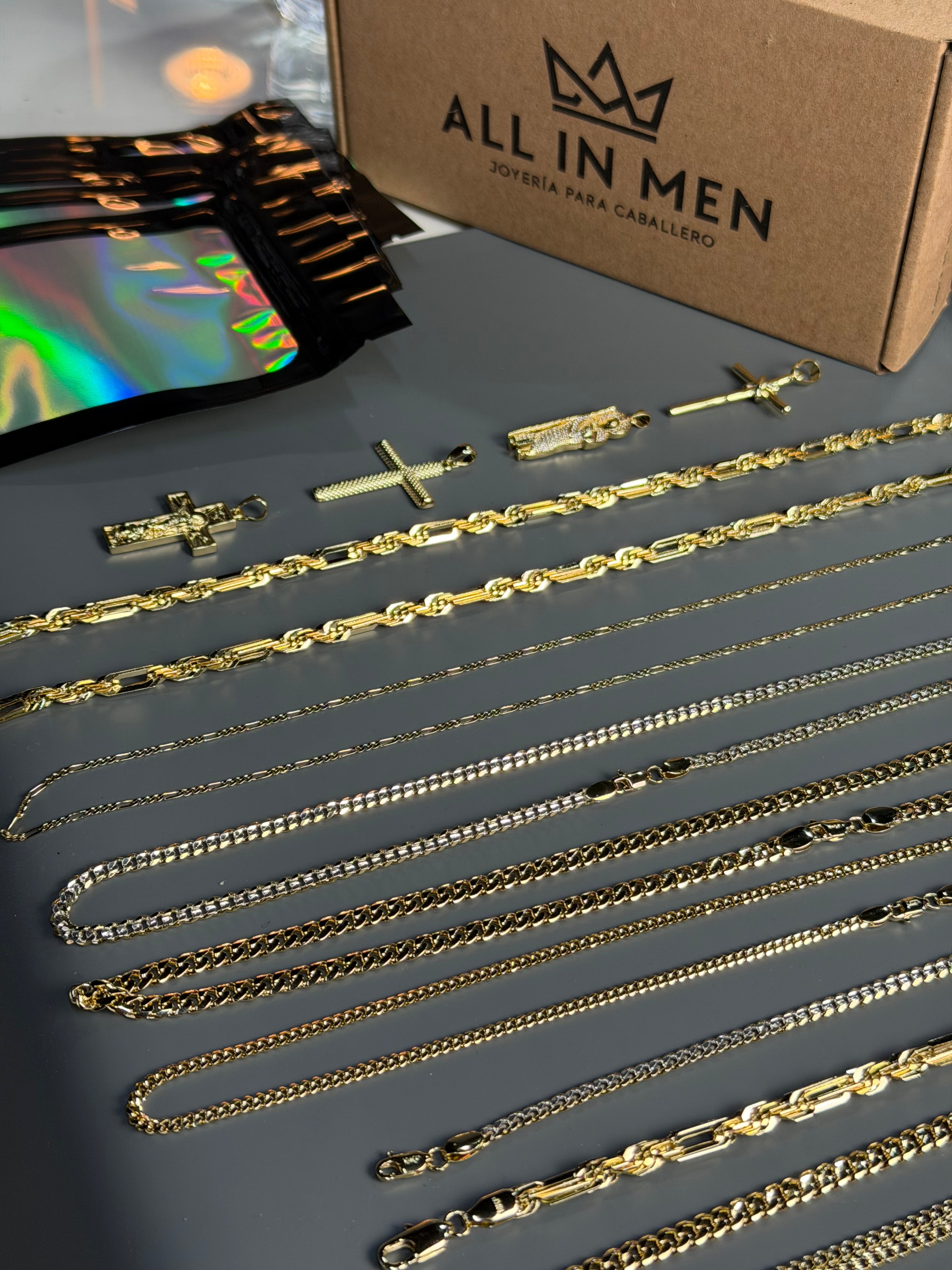 Paquete Pa Invertir (5 pulseras, 5 cadenas, 4 dijes)