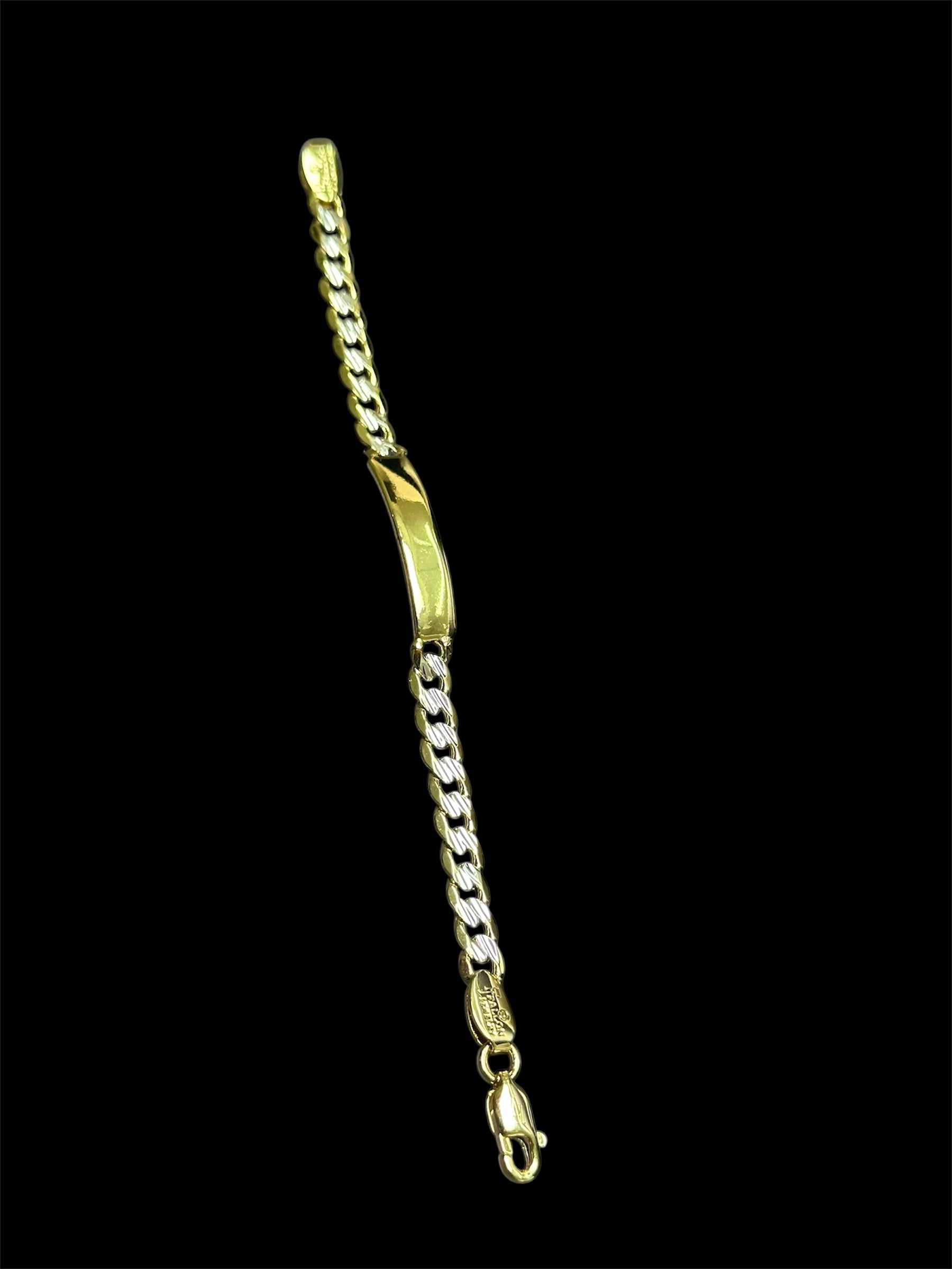 Esclava Niño Barbada Combinada Oro Laminado 18 K