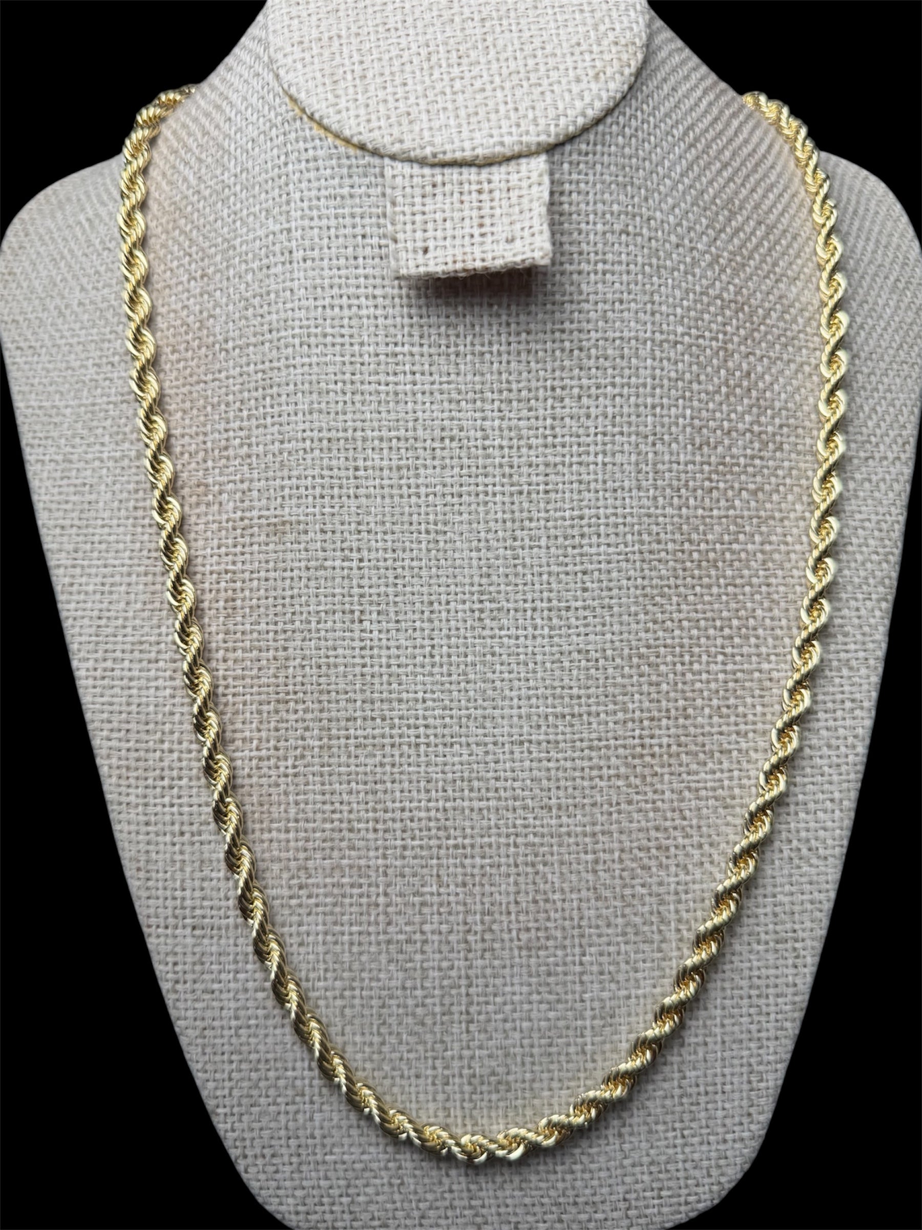 Cadena Torzal 5 mm Oro Laminado 18 K