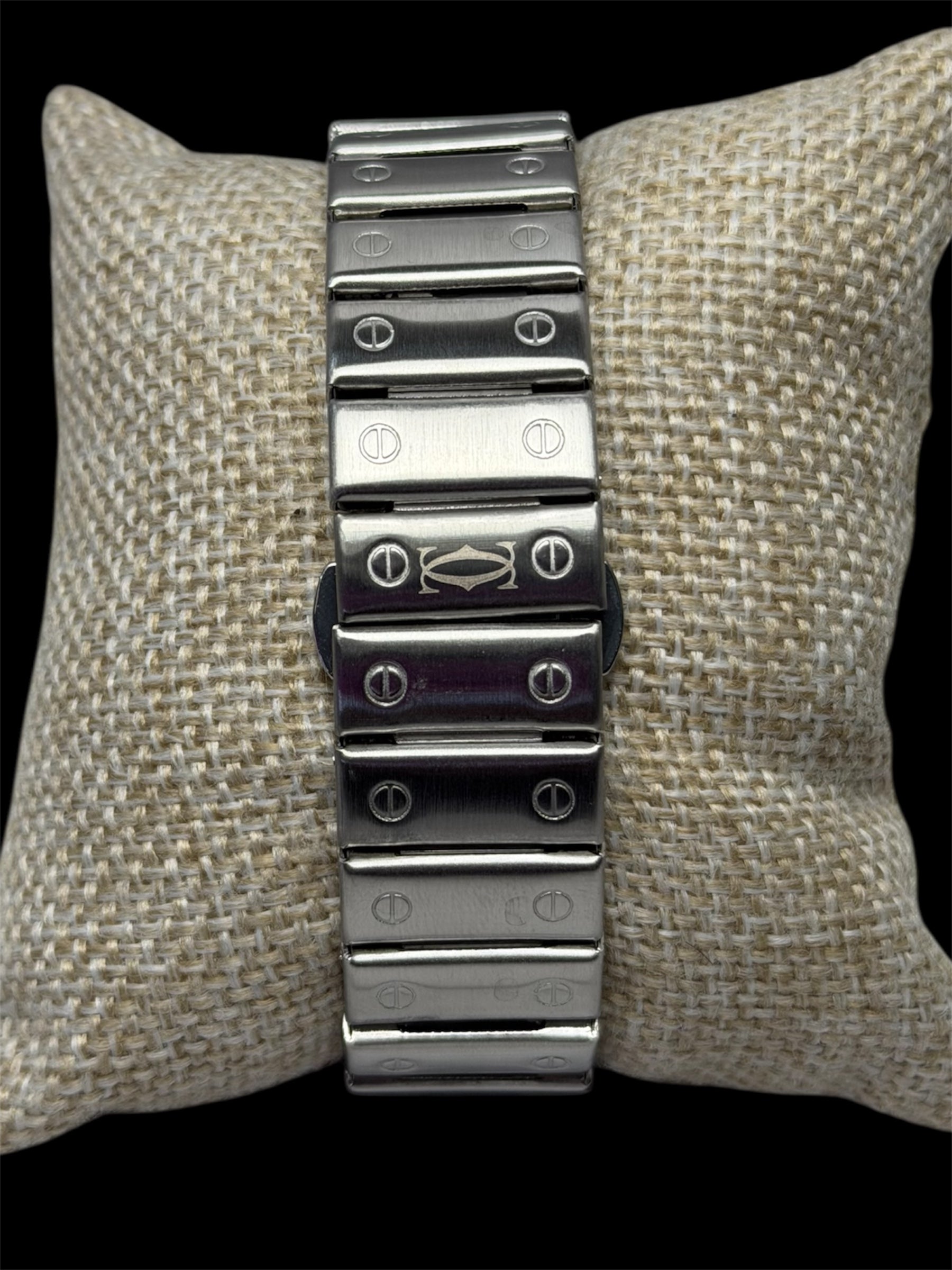 Reloj Santos Crtr Plata Blanco