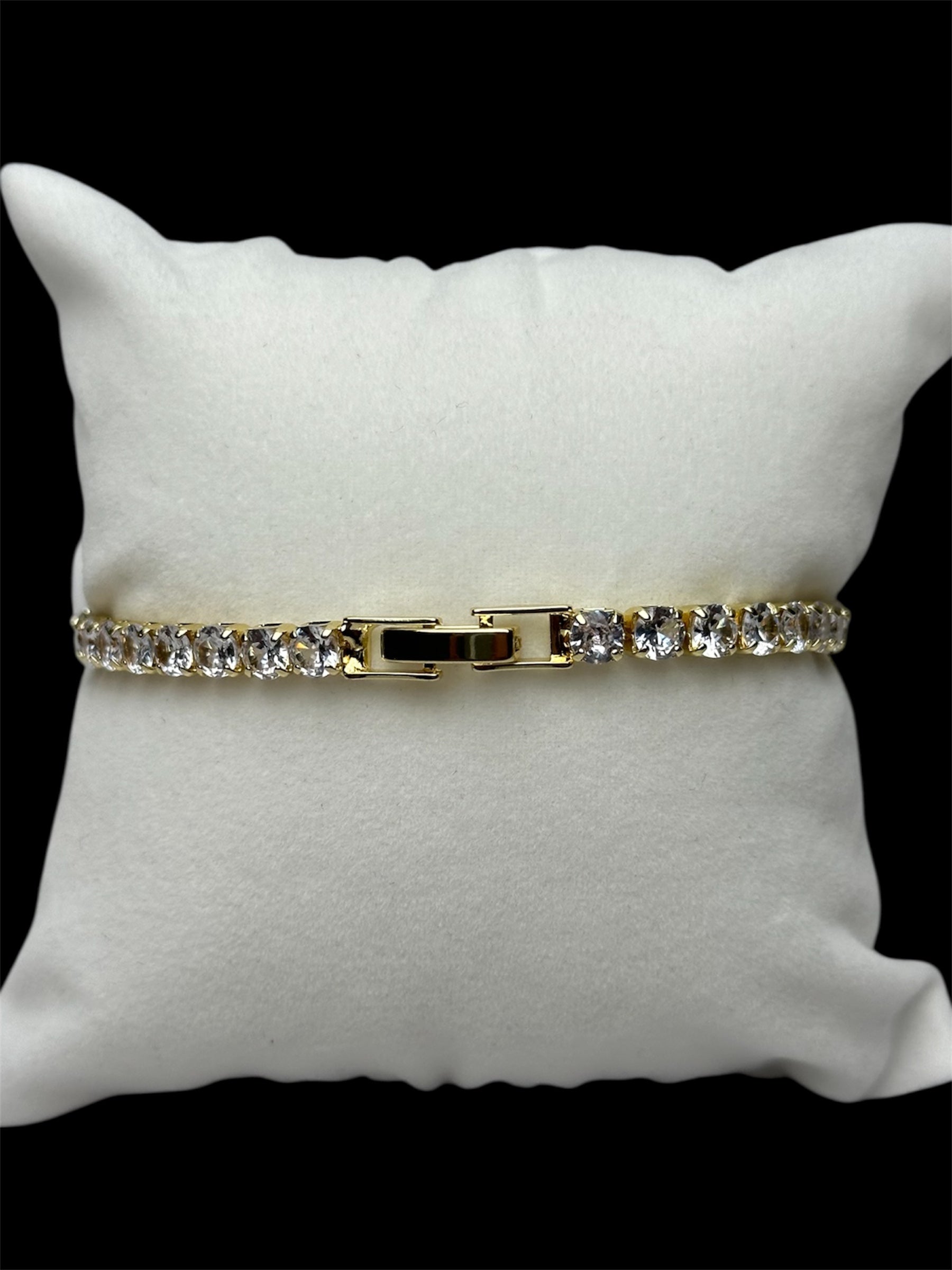 Pulsera Tenis 3 mm Dorada