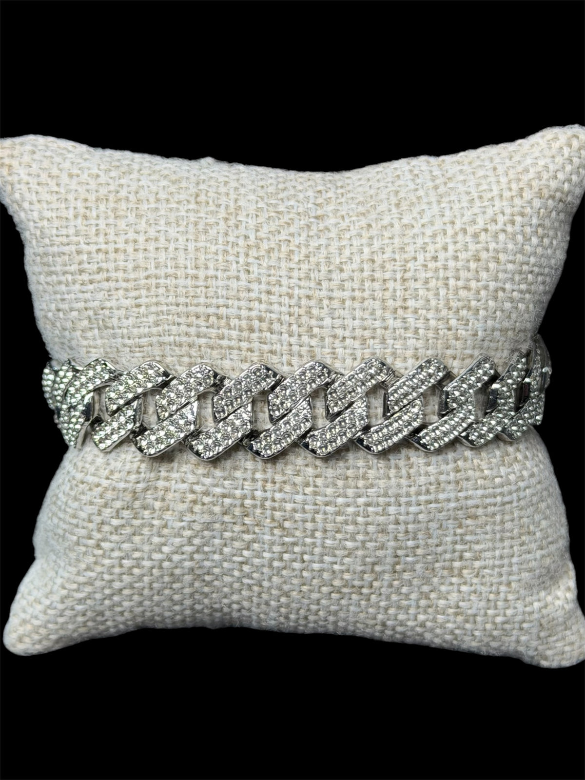 Pulsera Rombo Zirconias Plata