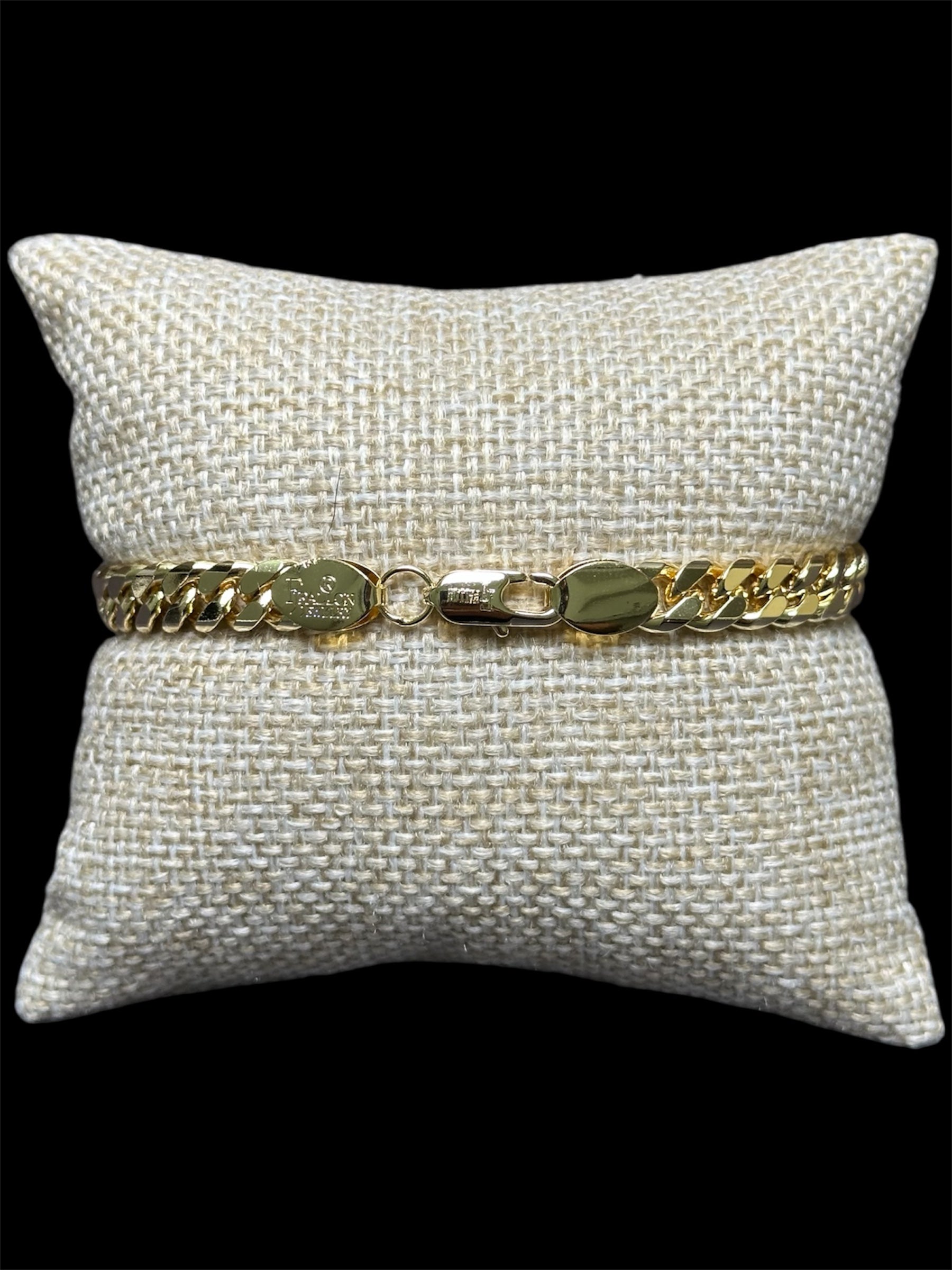 Pulsera Cubana Oro Laminado 7 mm