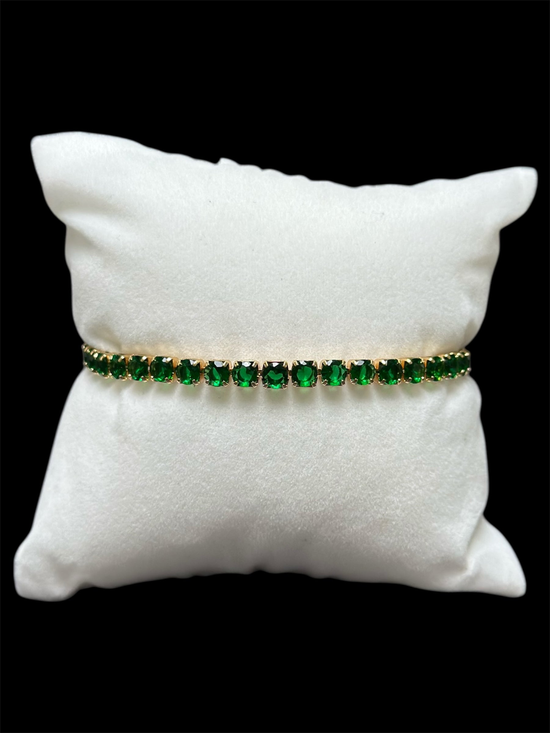 Pulsera Tenis 3 mm Verde Rosa