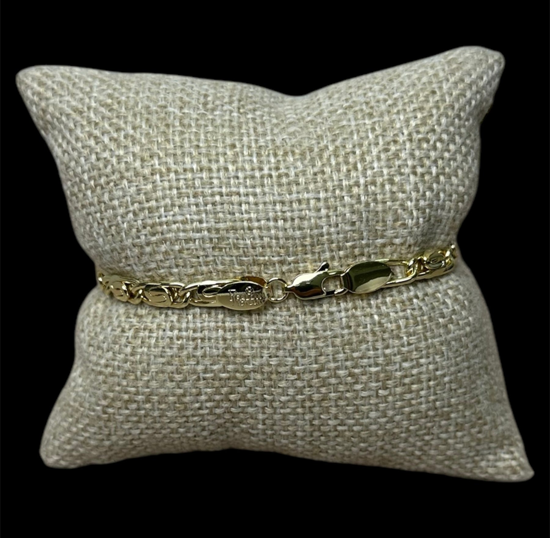 Pulsera Caracol 5 mm Oro Laminado 18 K