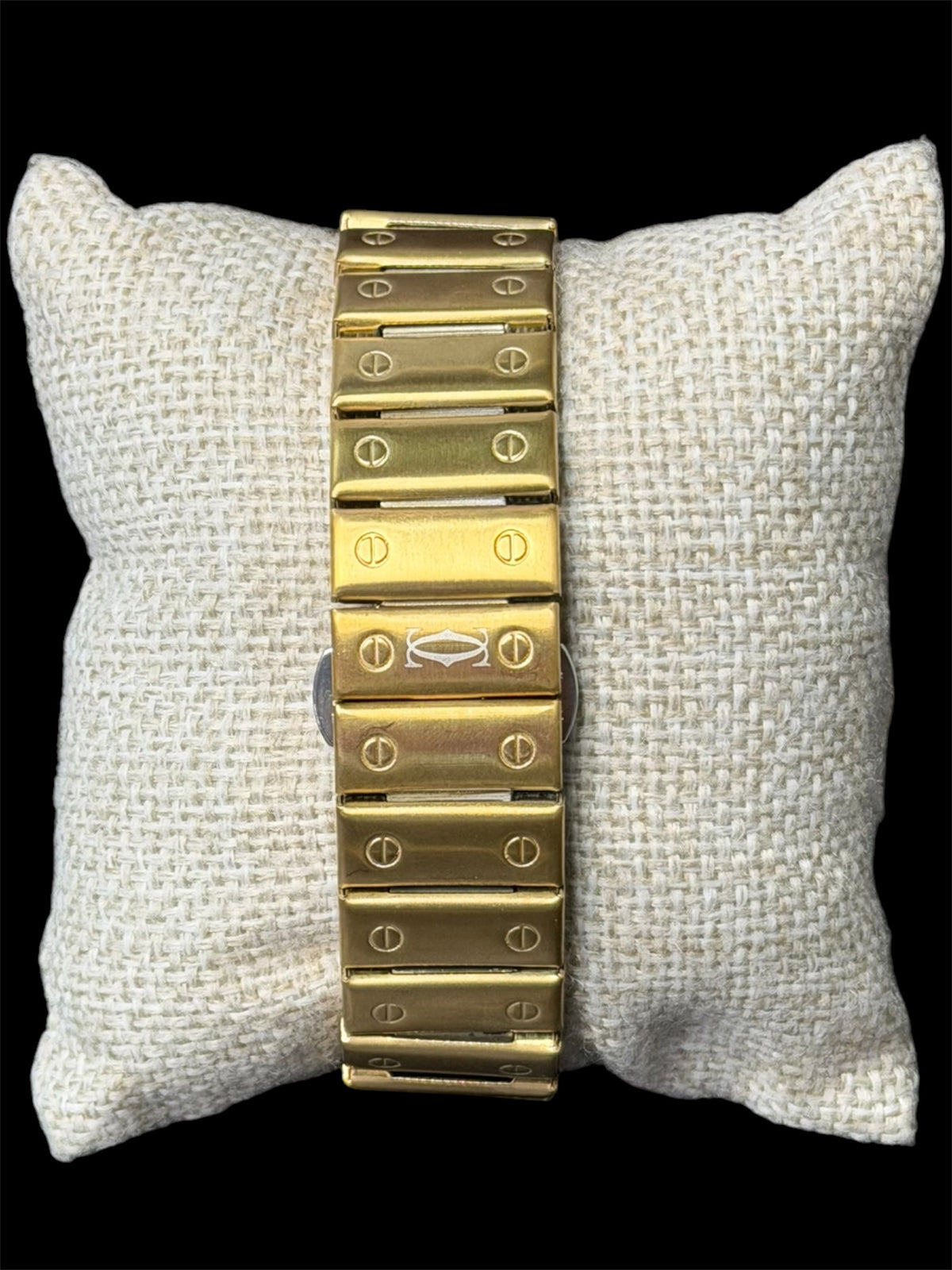 Reloj Santos Crtr Dorado Blanco
