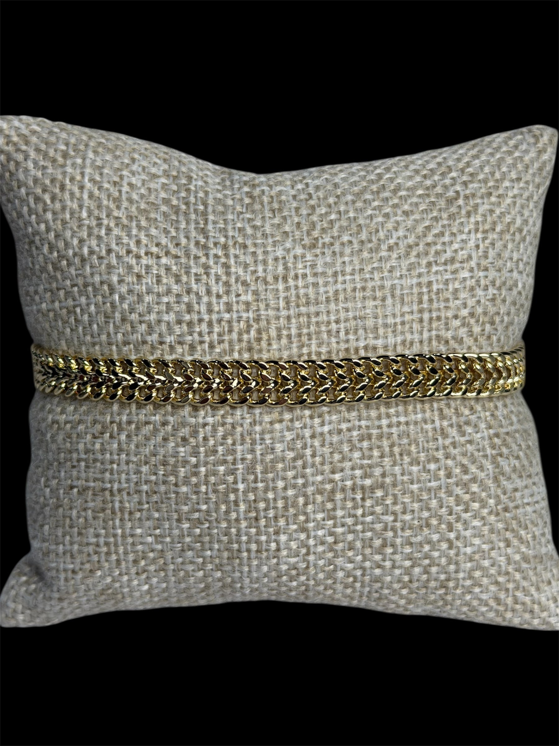 Pulsera Petatillo 7 mm Oro Laminado 18 K