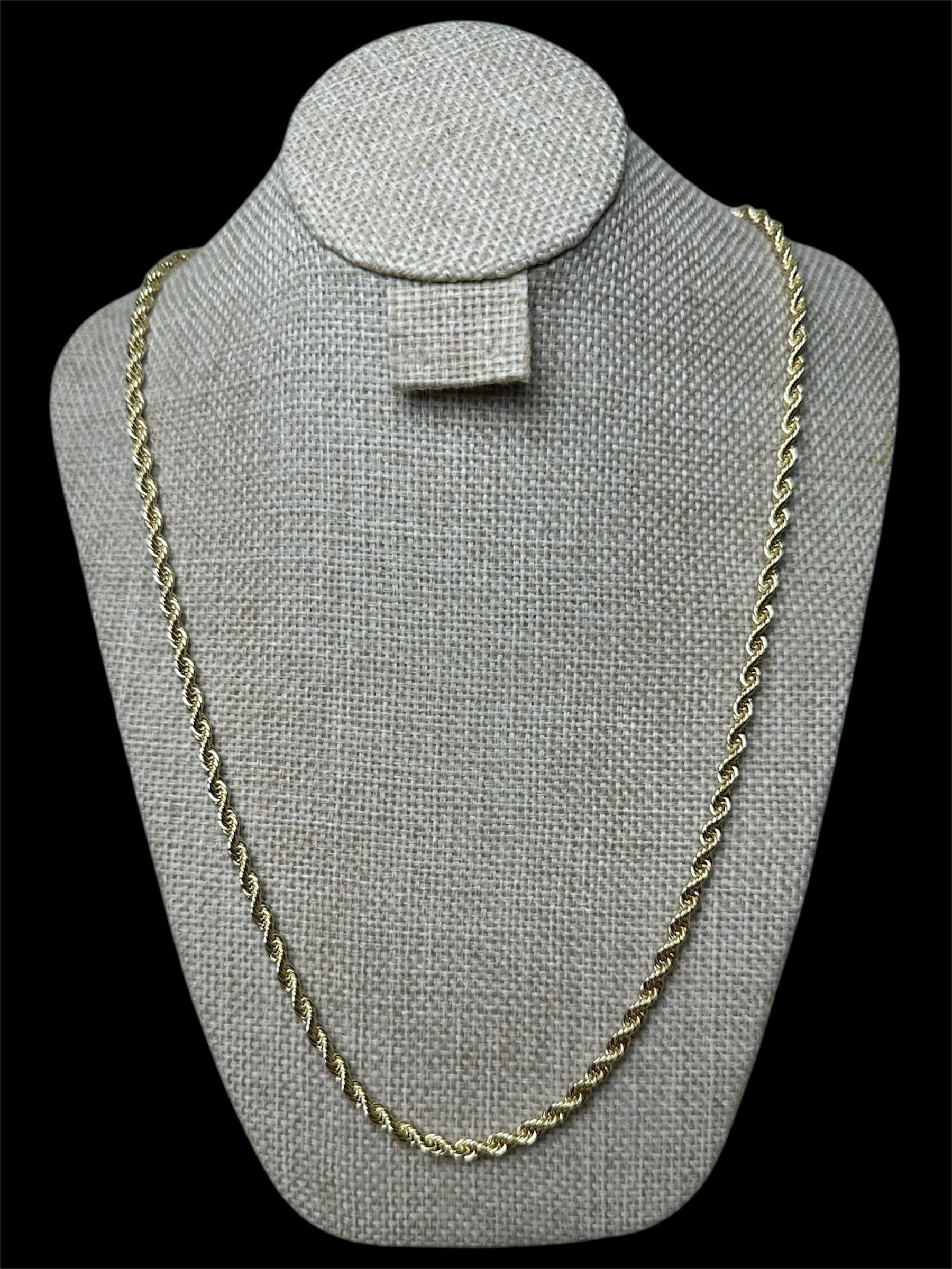 Cadena Torzal 4 mm Oro Laminado 18 K