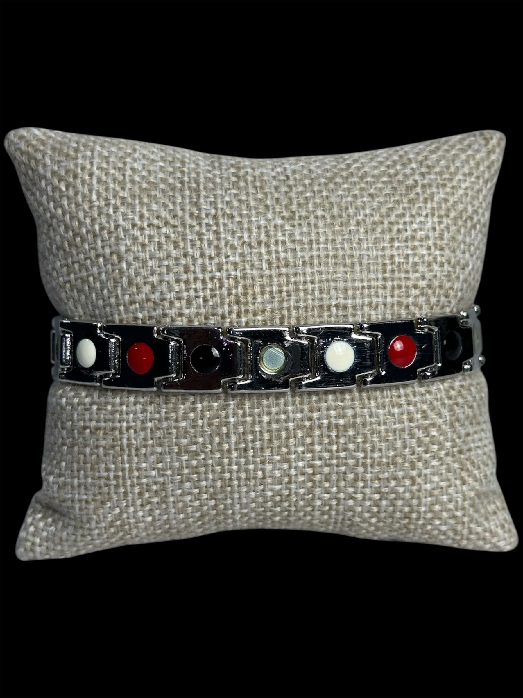 Pulsera Plata 10 mm Tri Color