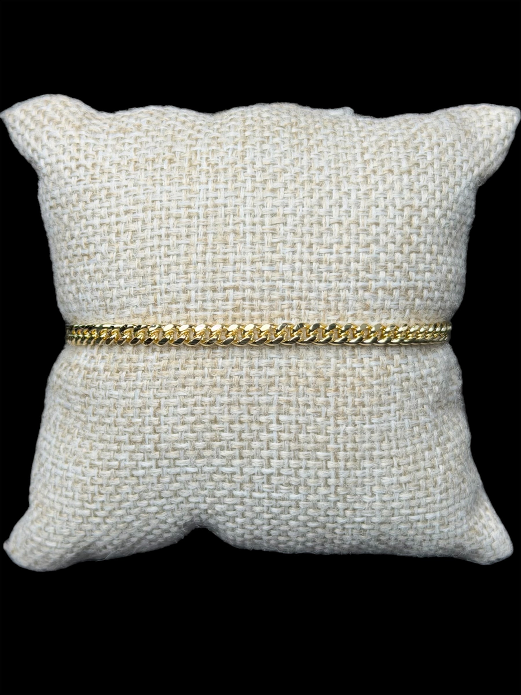 Pulsera Cubana 3.5 mm Oro Laminado 18 K