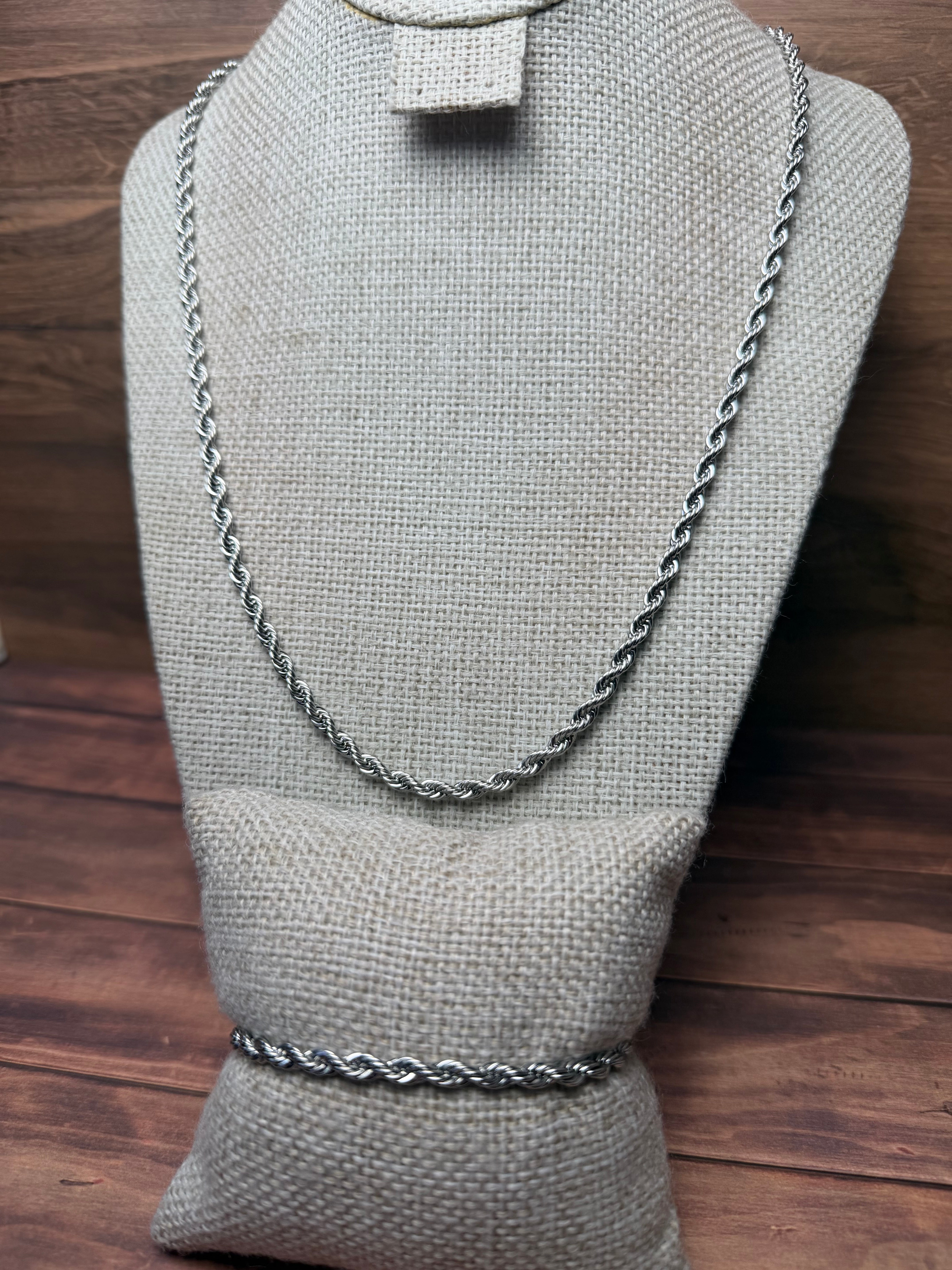 Set Torzal Plata 4 mm