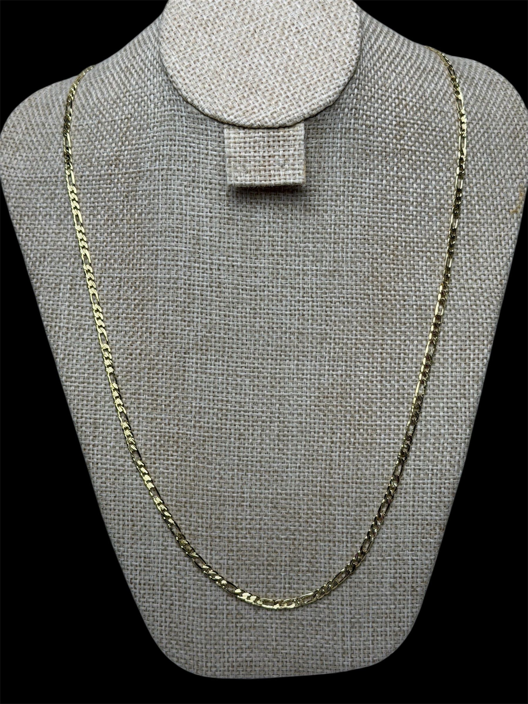 Cadena Crtr Plana 3 mm Oro Laminado 18 K