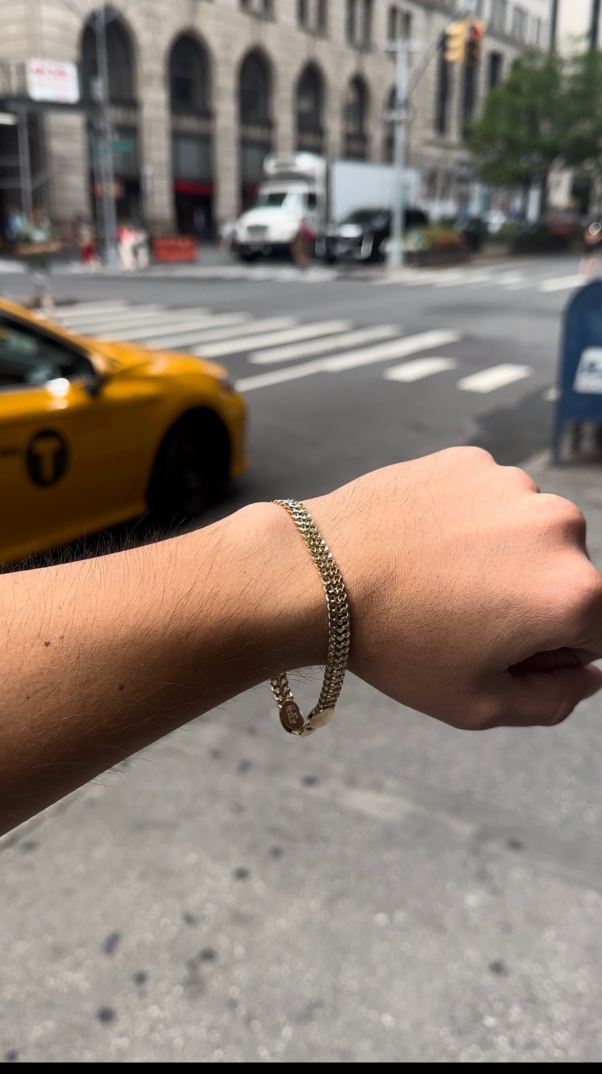 Pulsera Petatillo 7 mm Oro Laminado 18 K