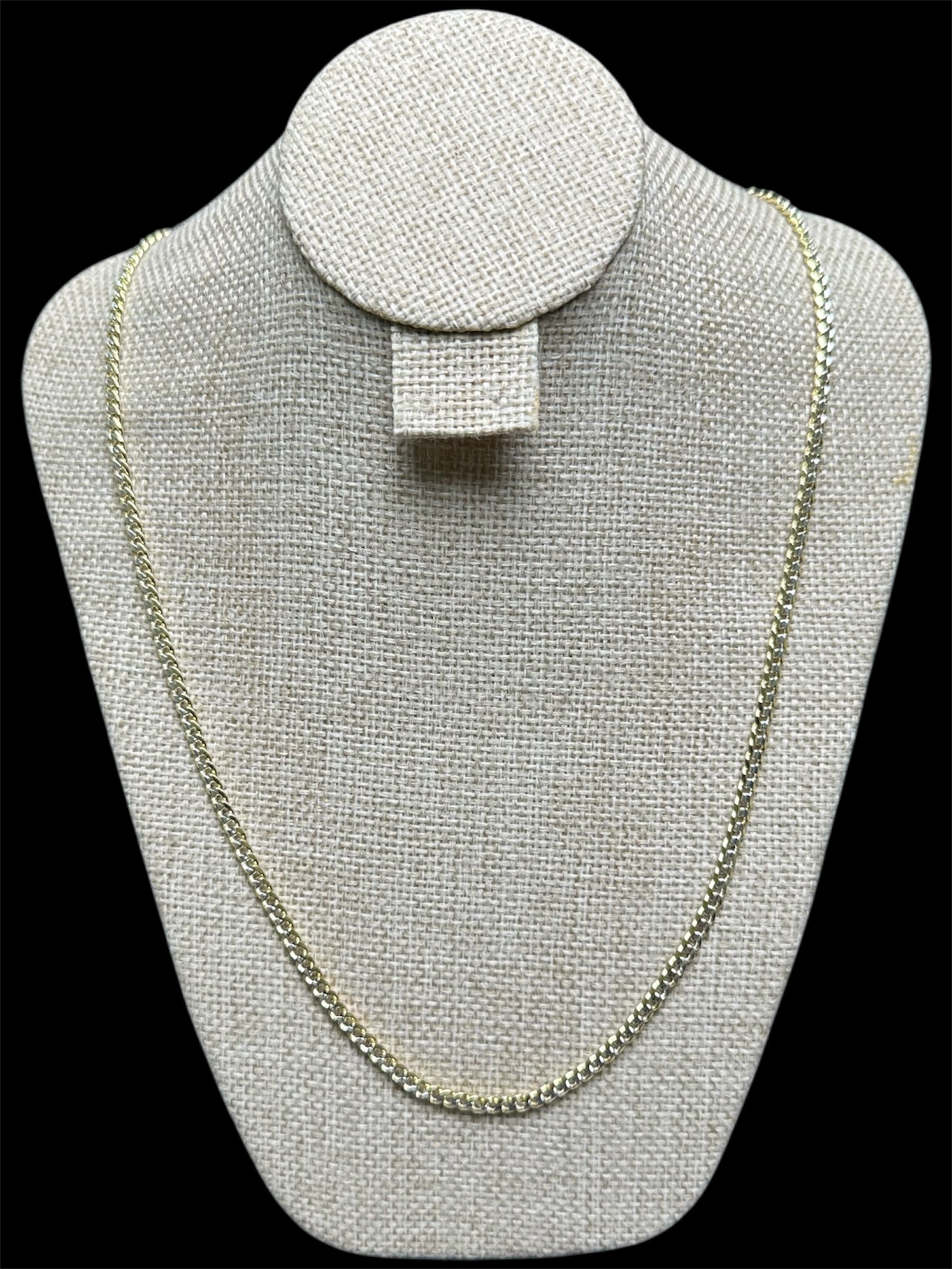 Cadena Cubana Combinada 3 mm Oro Laminado 18 K