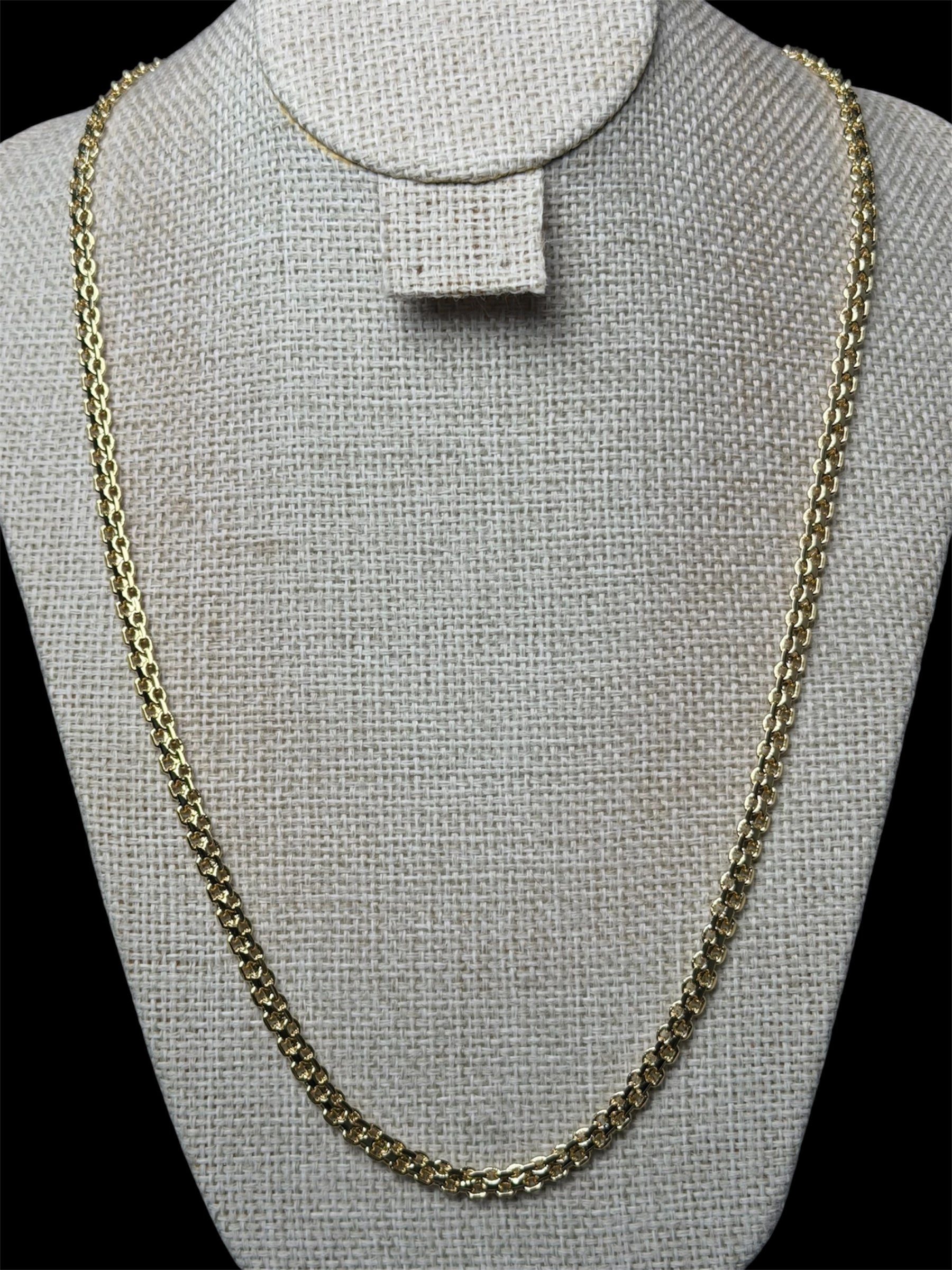Cadena Tejido Chino 4.8 mm Oro Laminado 18 K