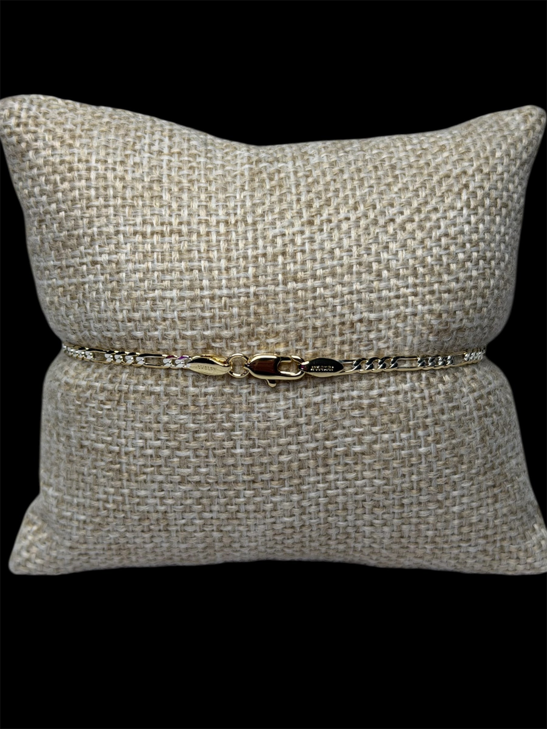 Pulsera Crtr Combinada 1.5 mm Oro Laminado 18 K