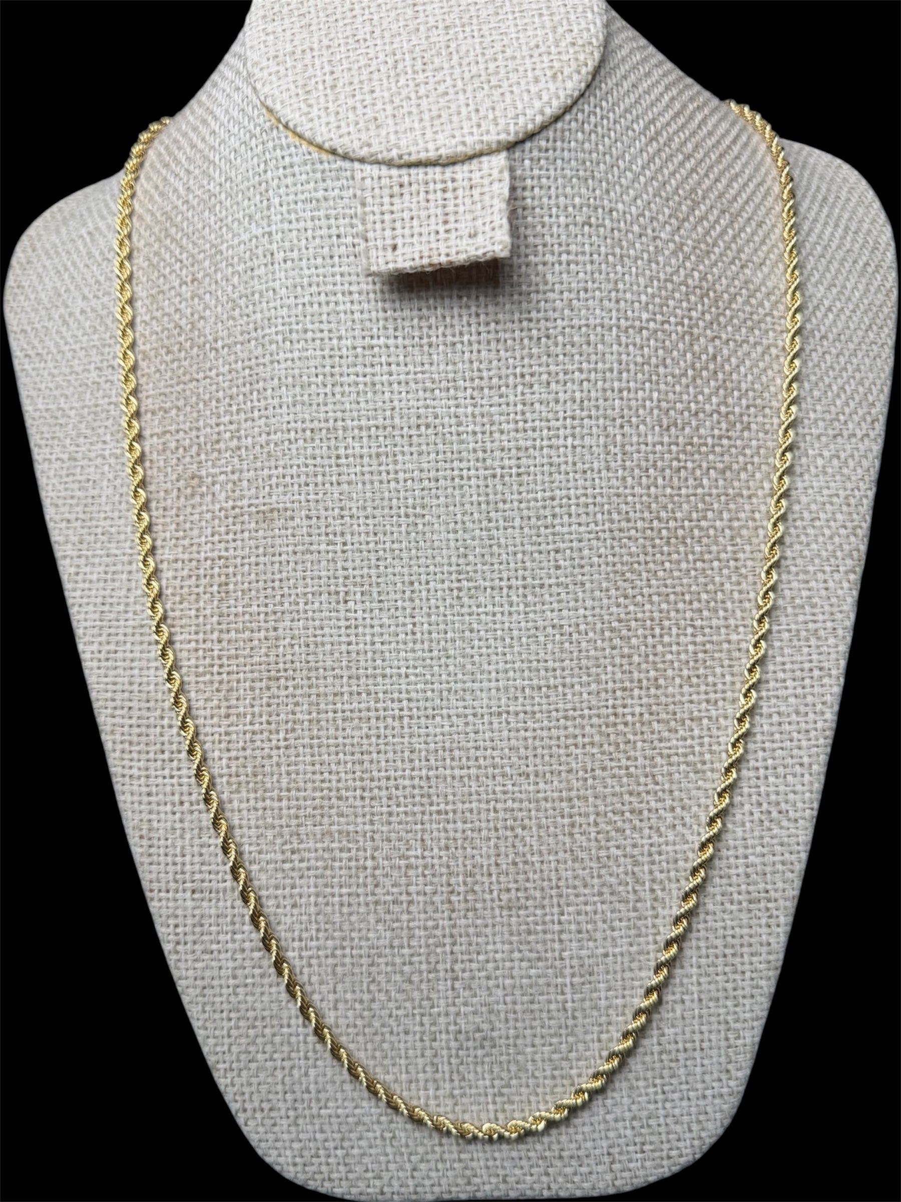 Cadena Torzal 3 mm Oro Laminado 18 K