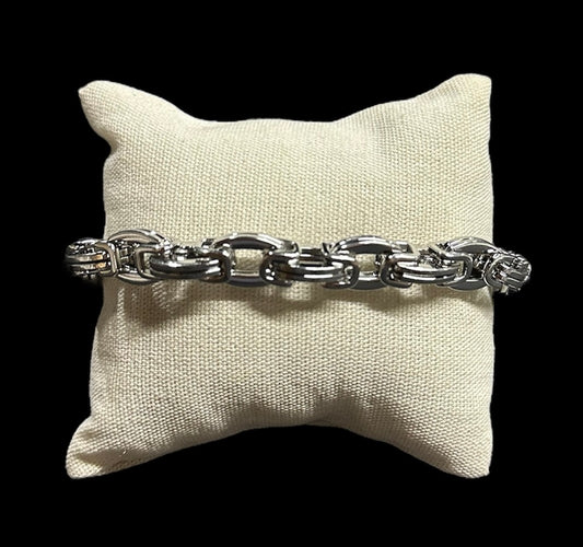 Pulsera Plata Figuras Círculos 9 mm