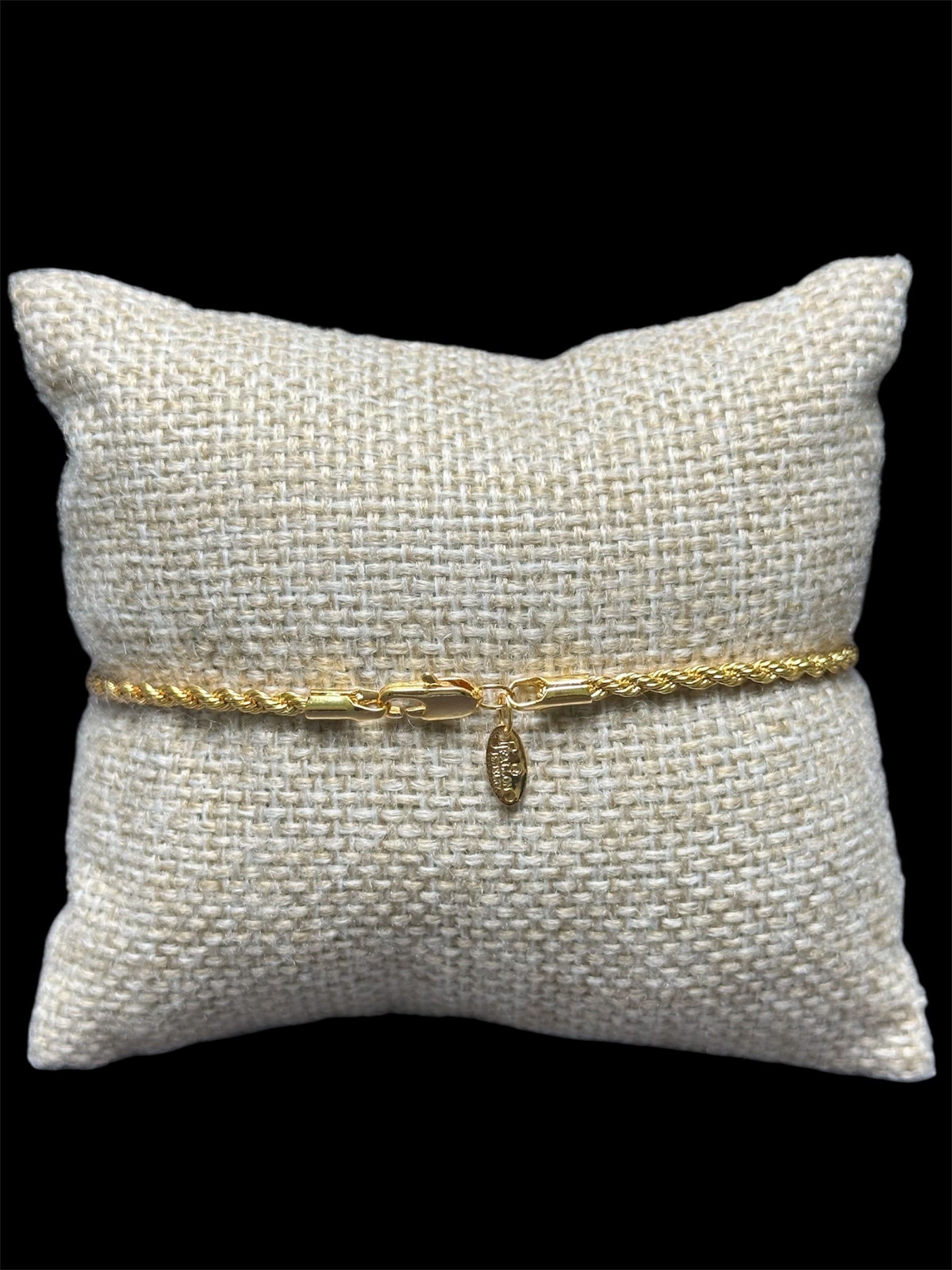 Pulsera Torzal 2 mm Oro Laminado 18 K