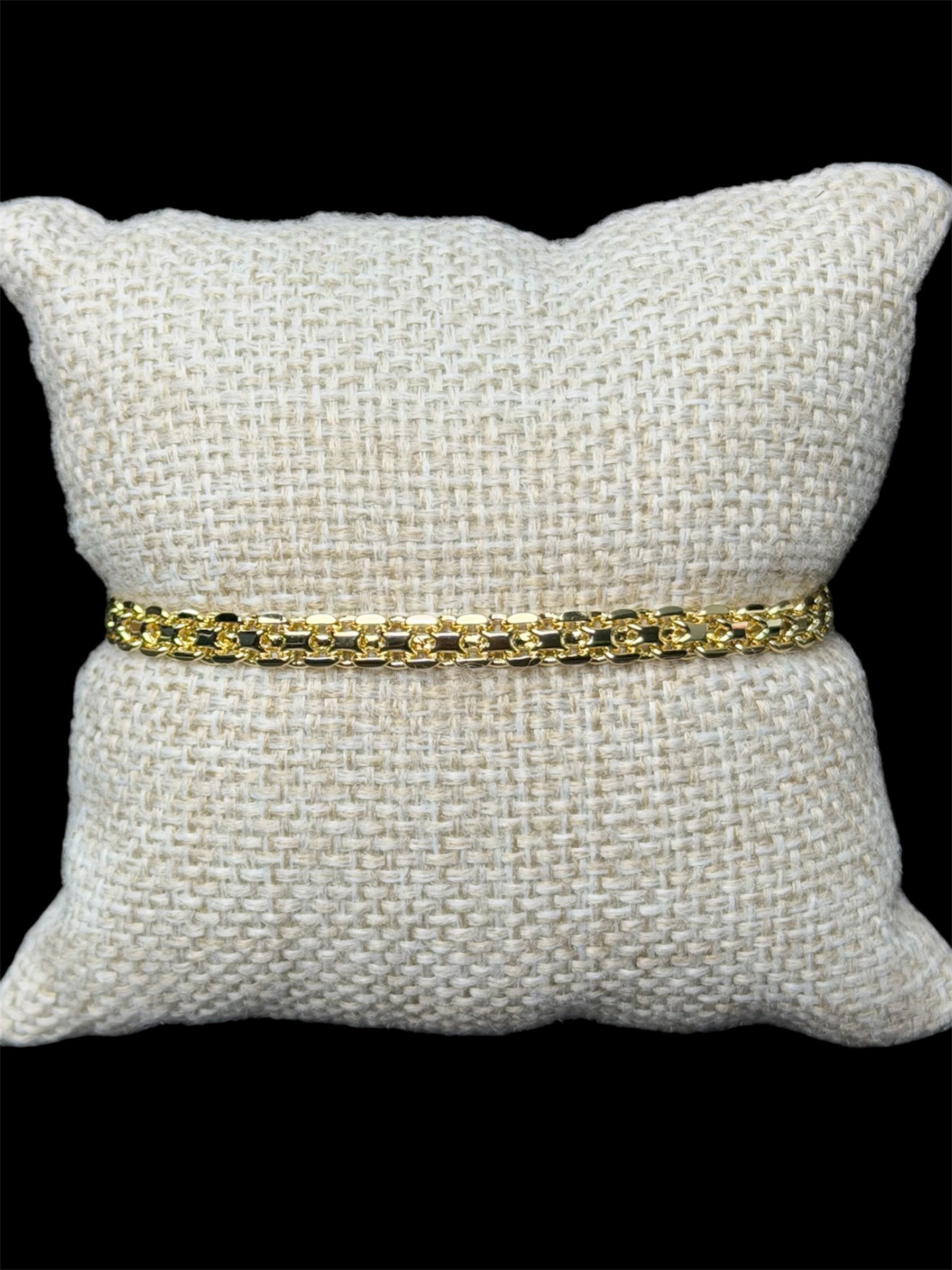 Pulsera Tejido Chino 4.8 mm Oro Laminado 18 K
