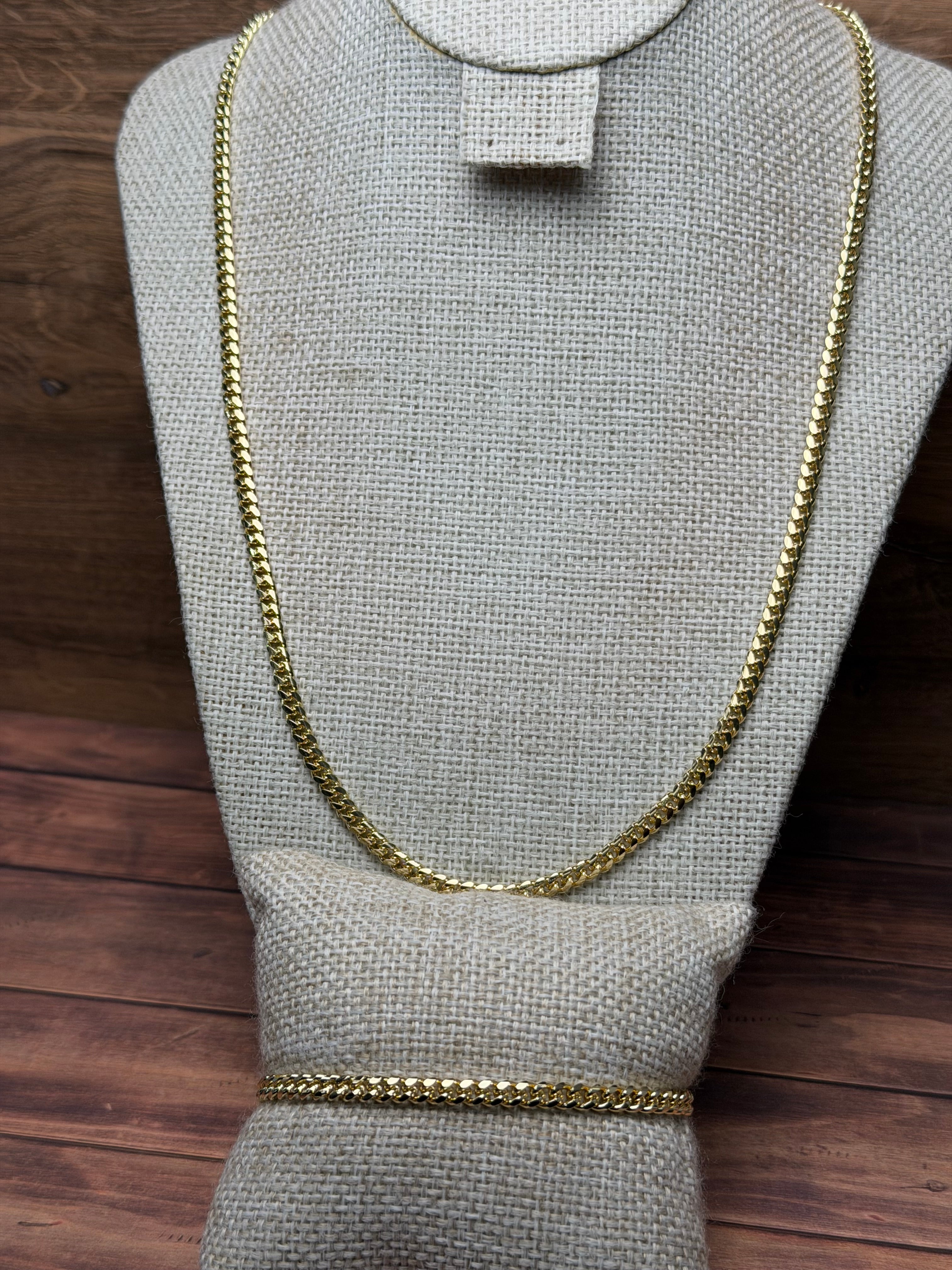 Set Cubano 4.3 mm Oro Laminado 18 K