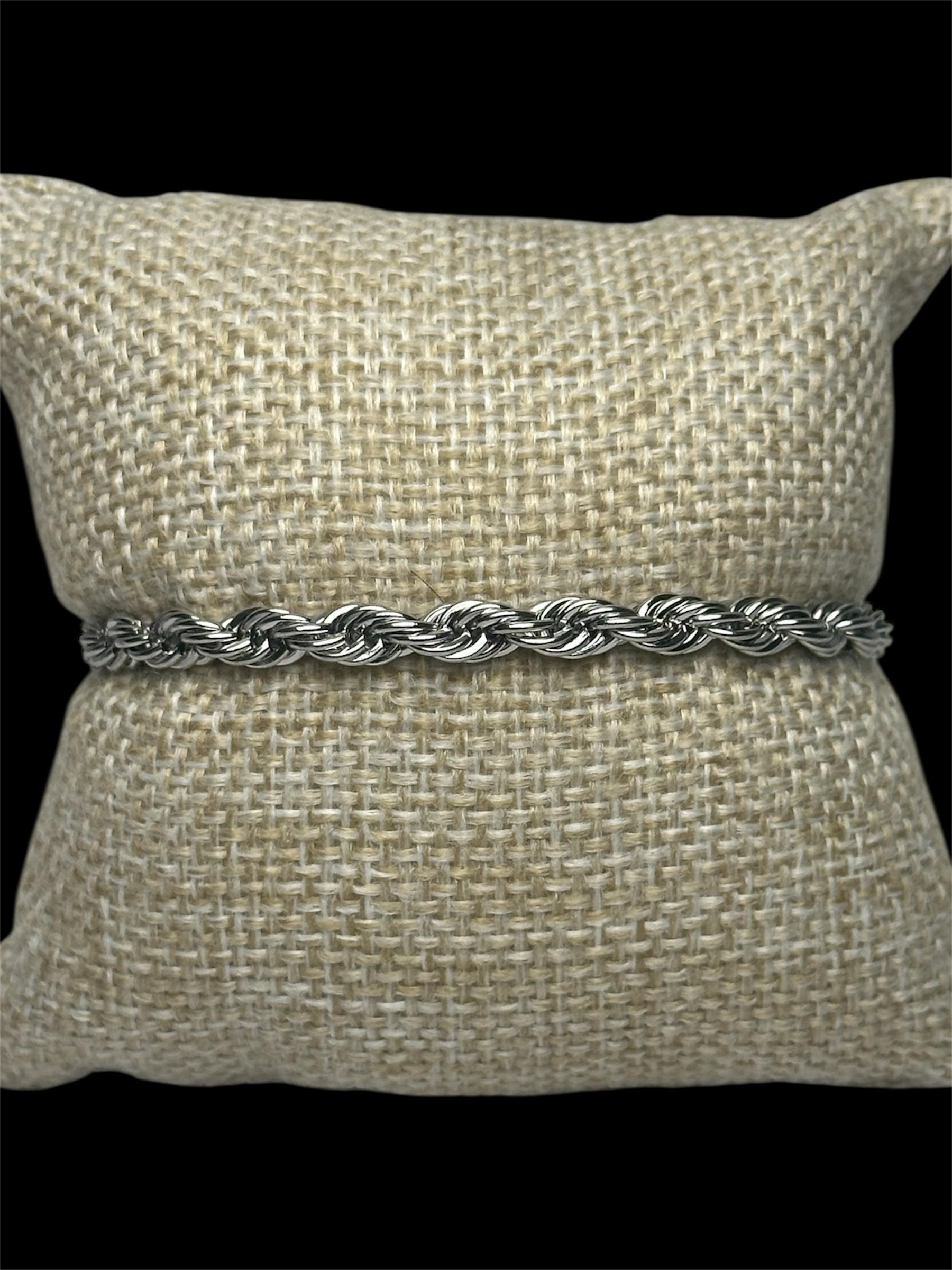 Pulsera Torzal Plata 5 mm