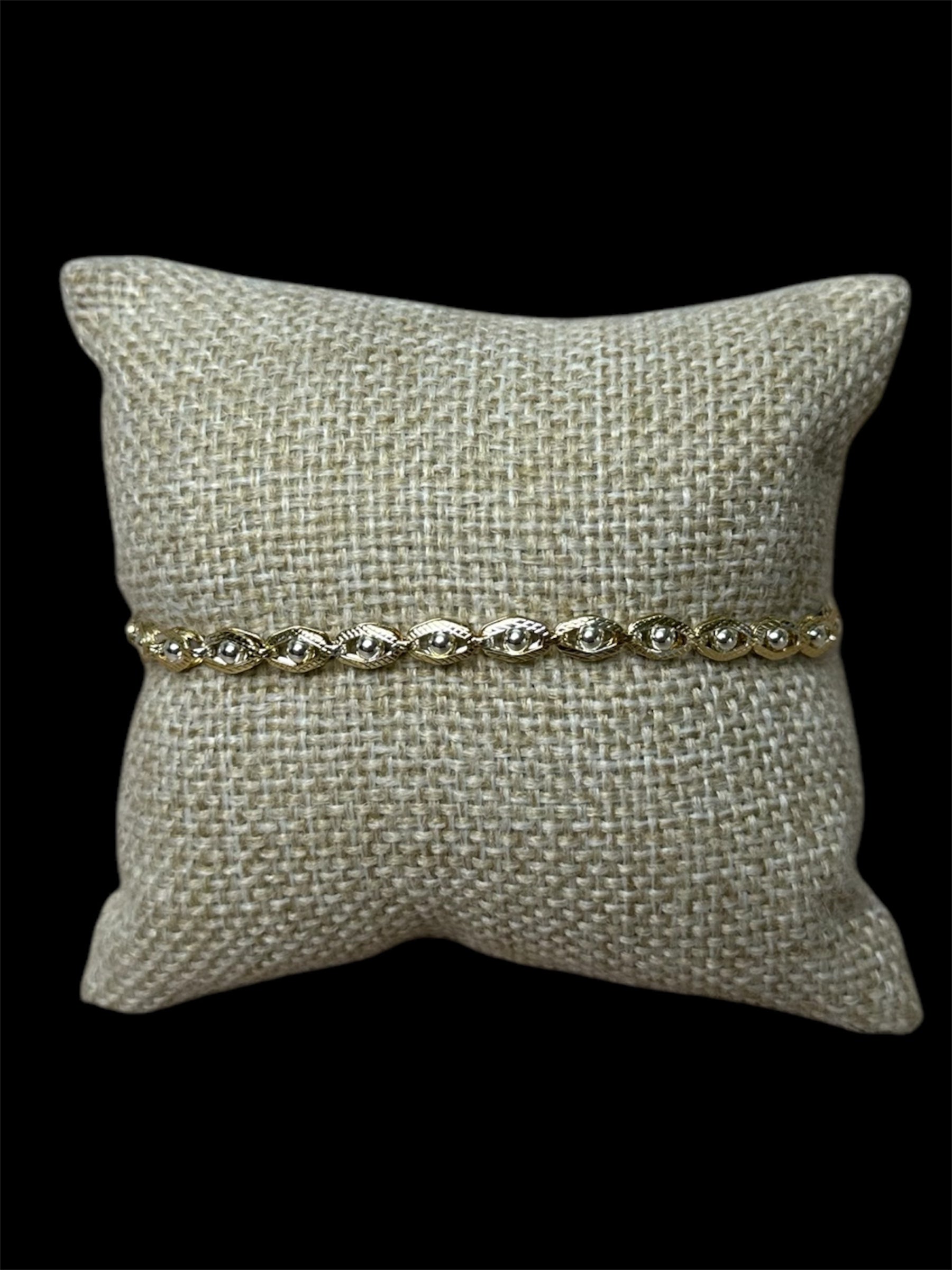 Pulsera Esfera 4 mm Oro Laminado 18 K