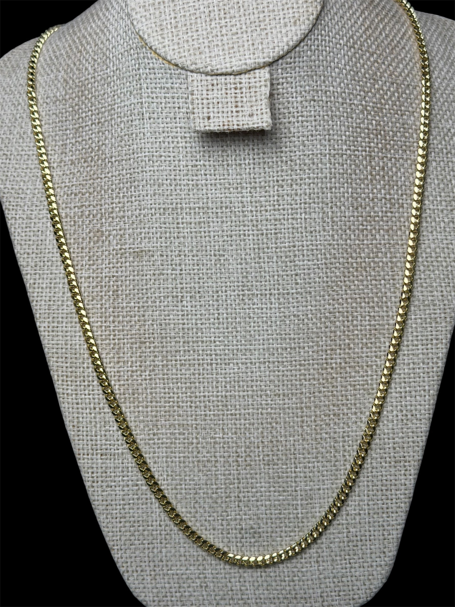 Cadena Cubana 3.5 mm Oro Laminado 18 K