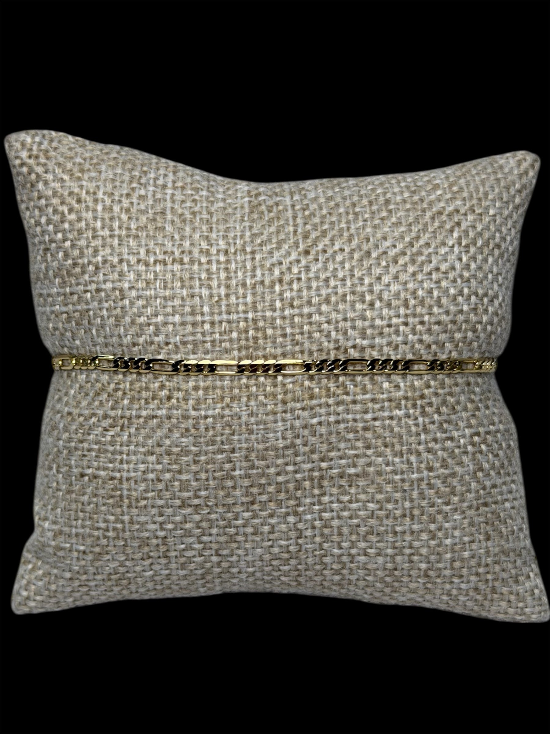 Pulsera Crtr Plana 1.5 mm Oro Laminado 18 K