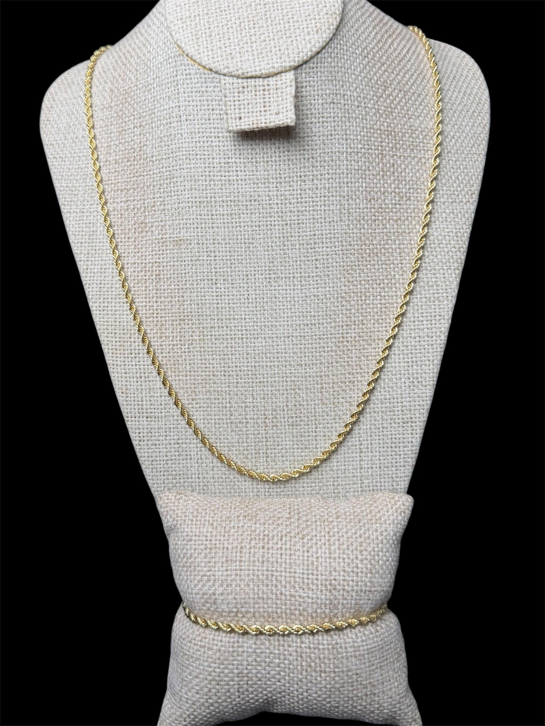 Set Torzal 3 mm Oro Laminado 18 K