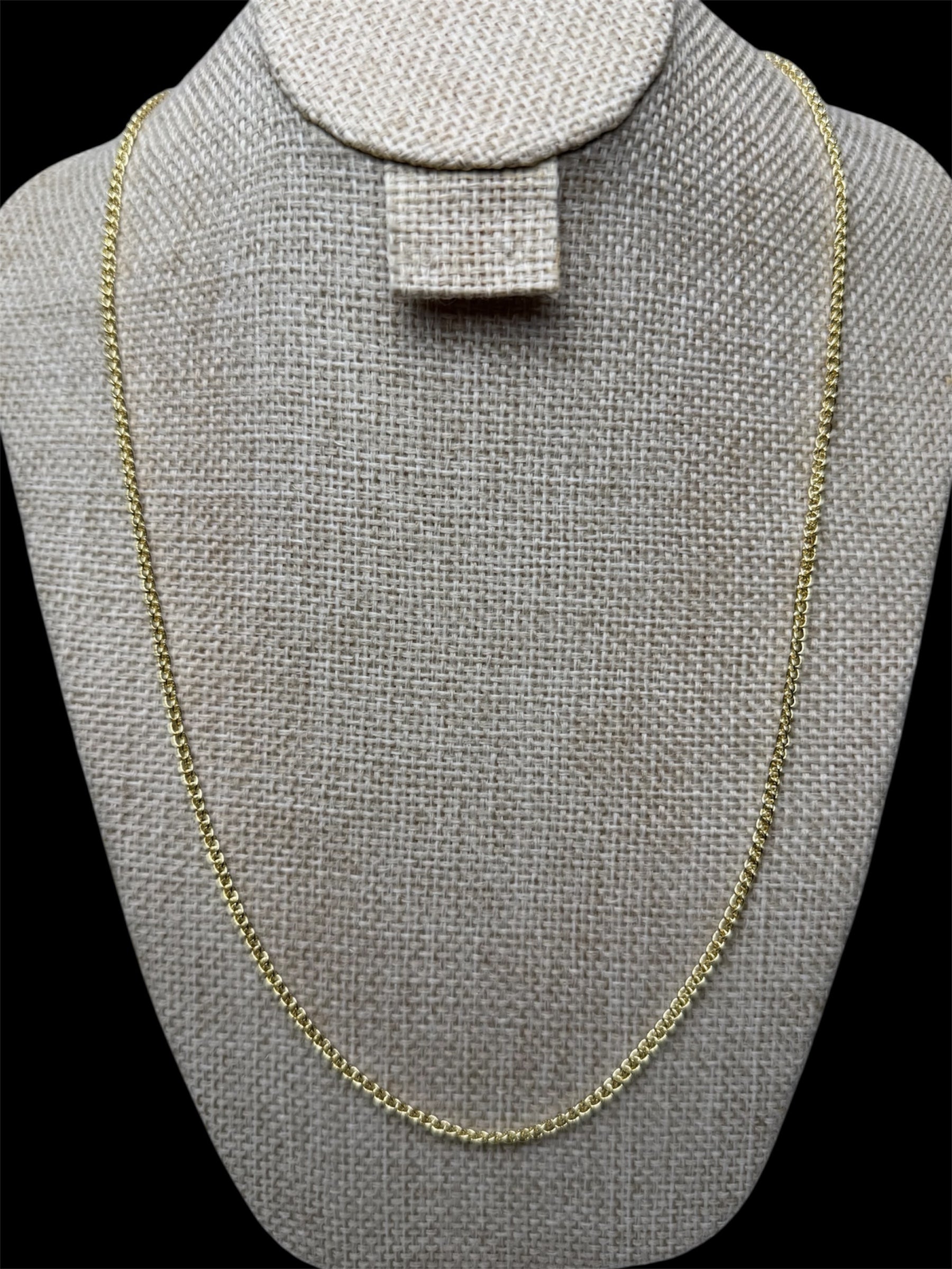 Cadena Tipo Torzal 2 mm Oro Laminado 18 K